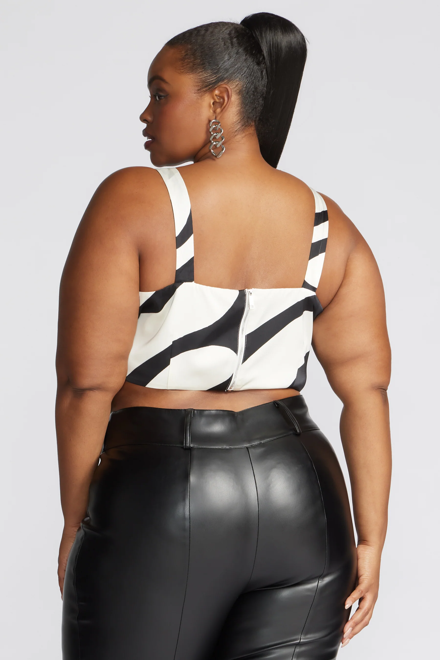 Amandla Abstract Print Crop Top - Image 2