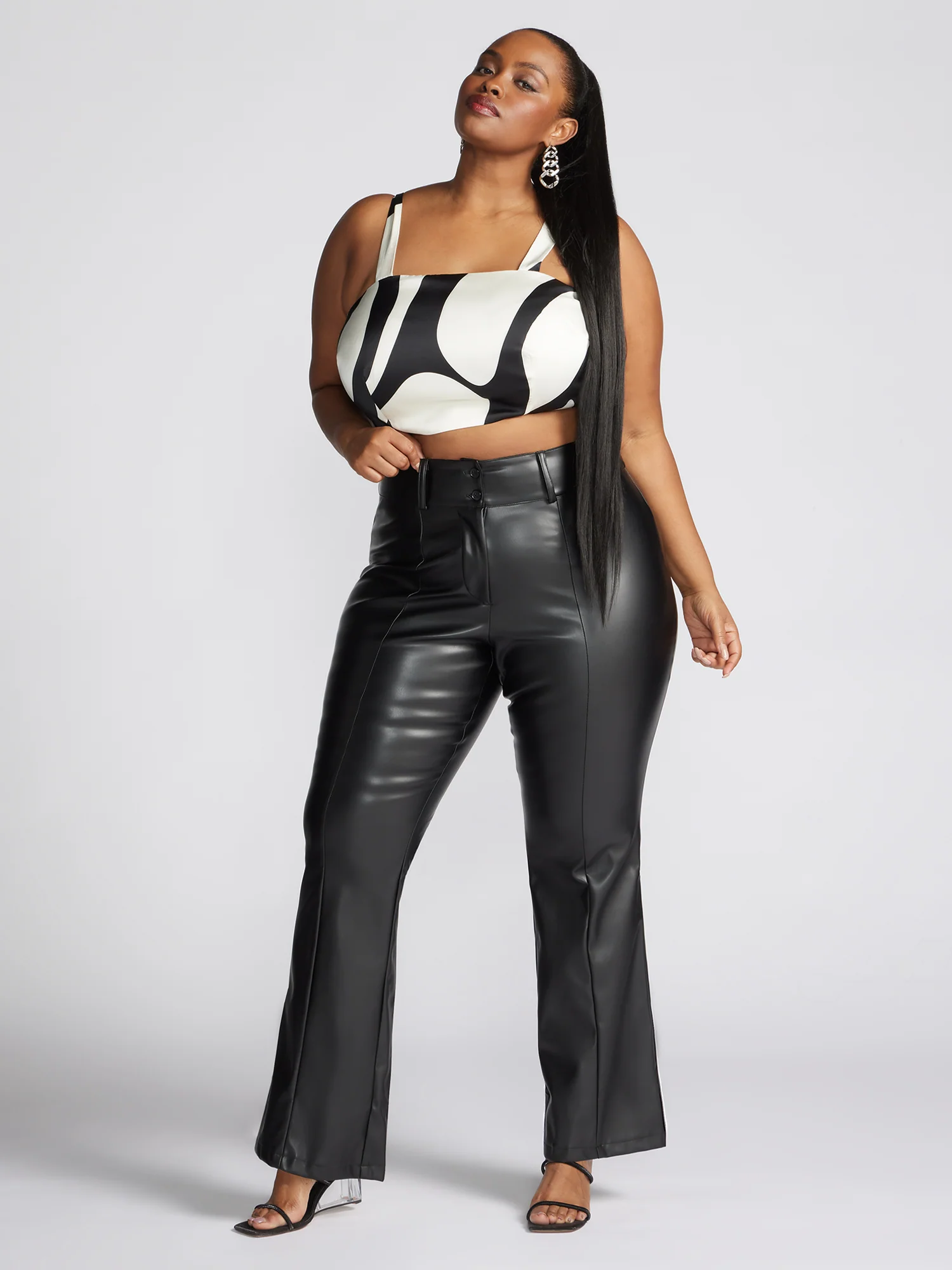 Amandla Abstract Print Crop Top - Image 4