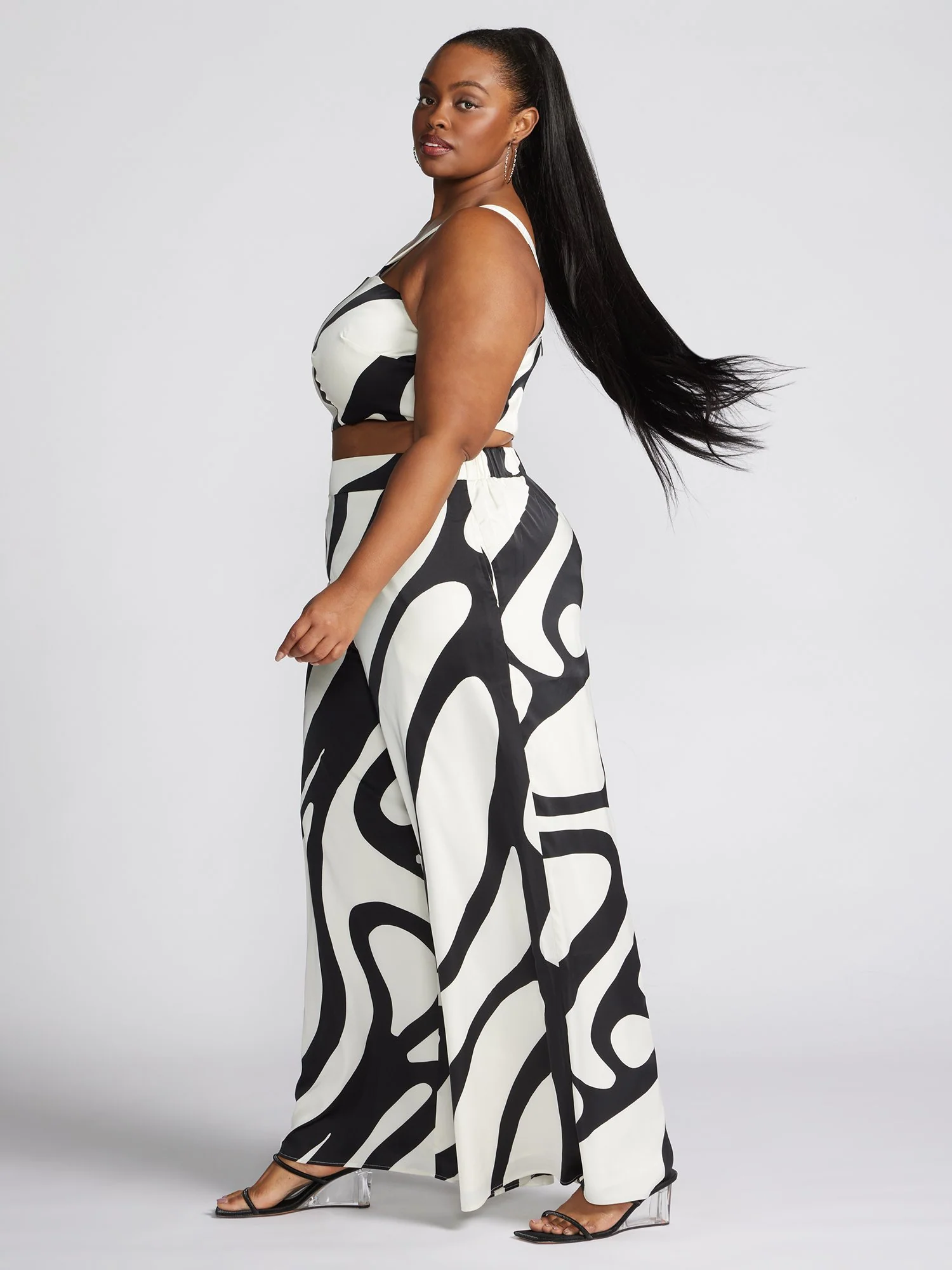 Amandla Abstract Print Wide Leg Pants - Image 3