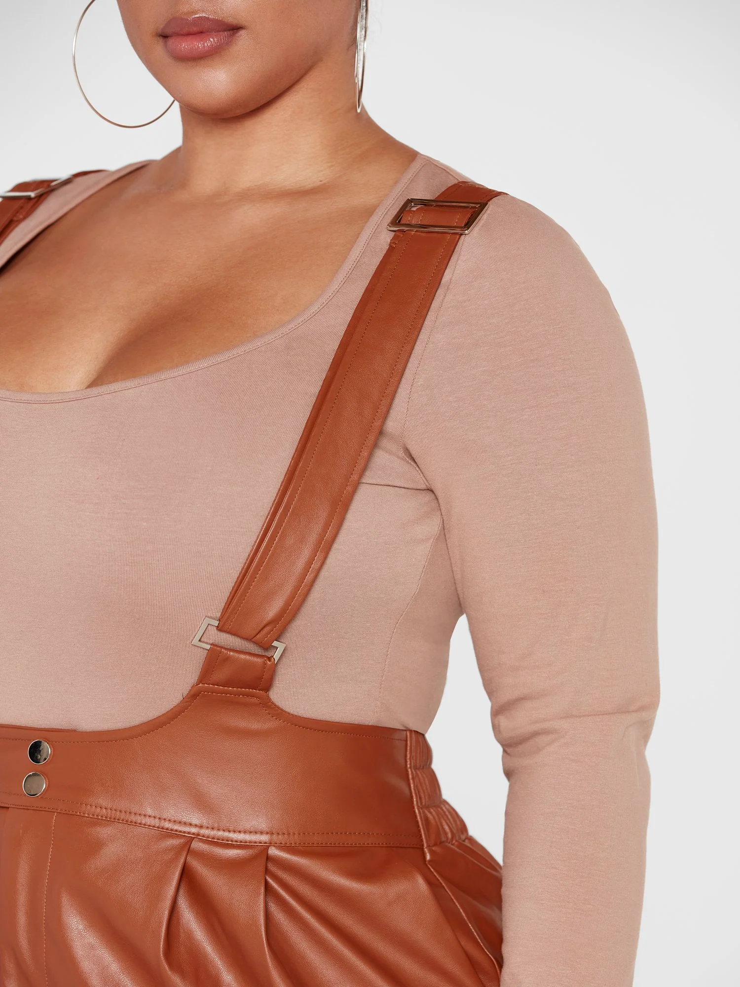 Amelia Faux Leather Suspender Pants - Image 6