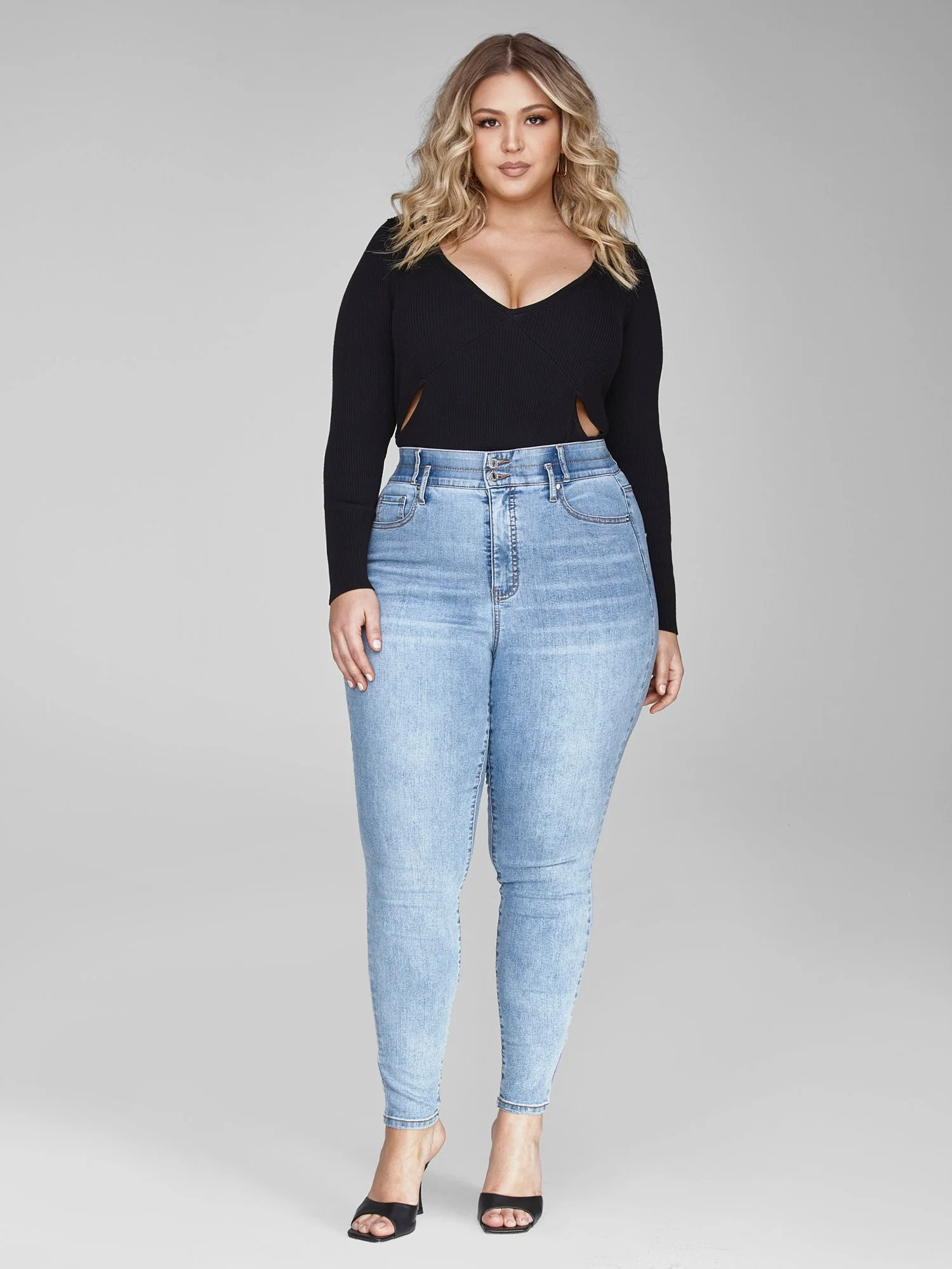 Amirah Cutout Detail Ribbed Knit Sweater - Image 4