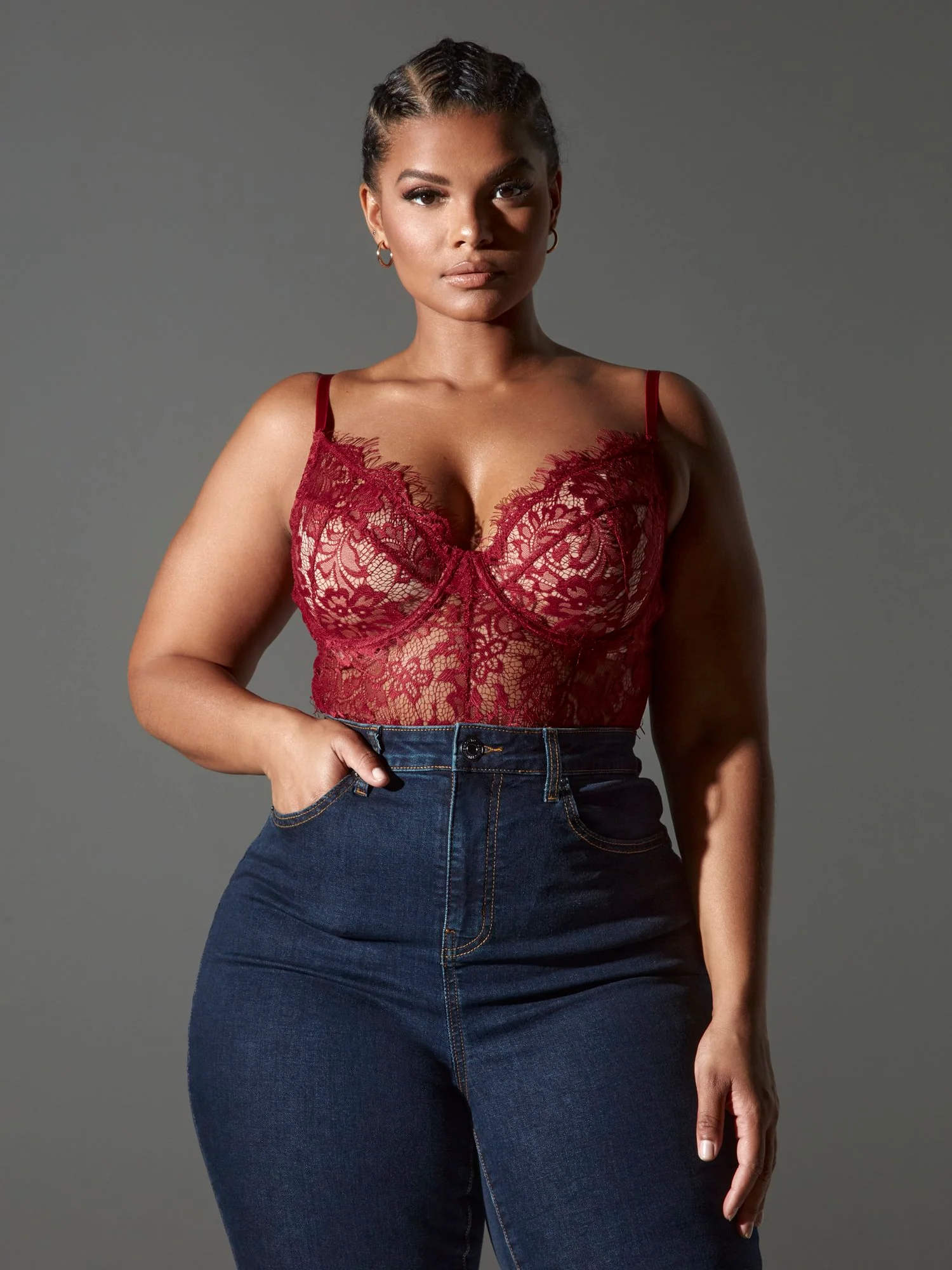 Anabella Lace Lingerie Bodysuit - Image 8