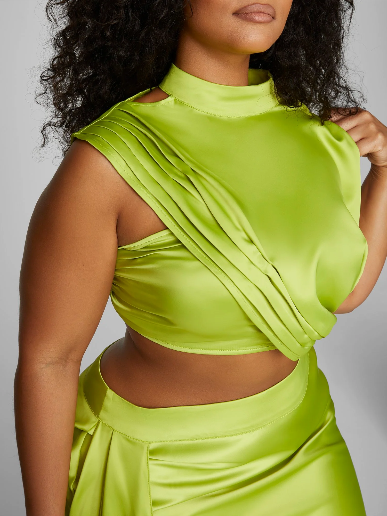 Anaisa Drape Detail Cropped Top - Leslie Sidora x FTF - Image 8