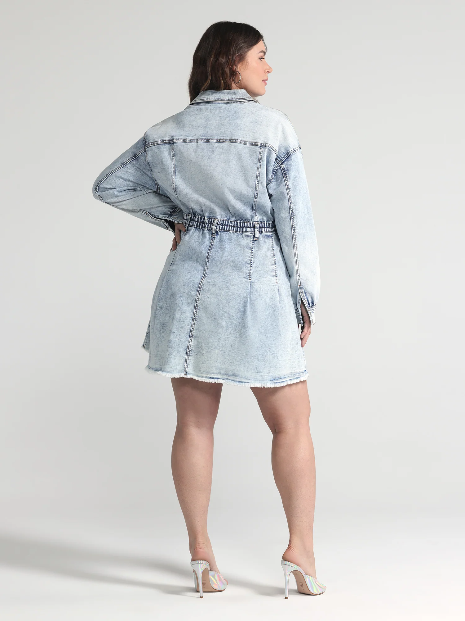 Andra Denim Shirt Dress - Image 3