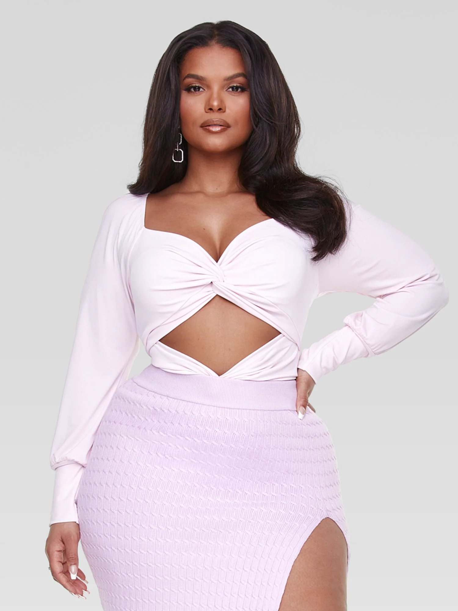 Angela Twist Front Knit Top - Image 2