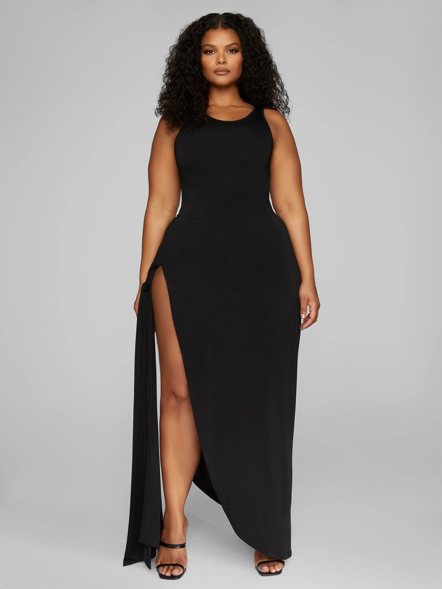 Angelique Side Slit Knit Maxi Dress - Leslie Sidora x FTF - Image 2