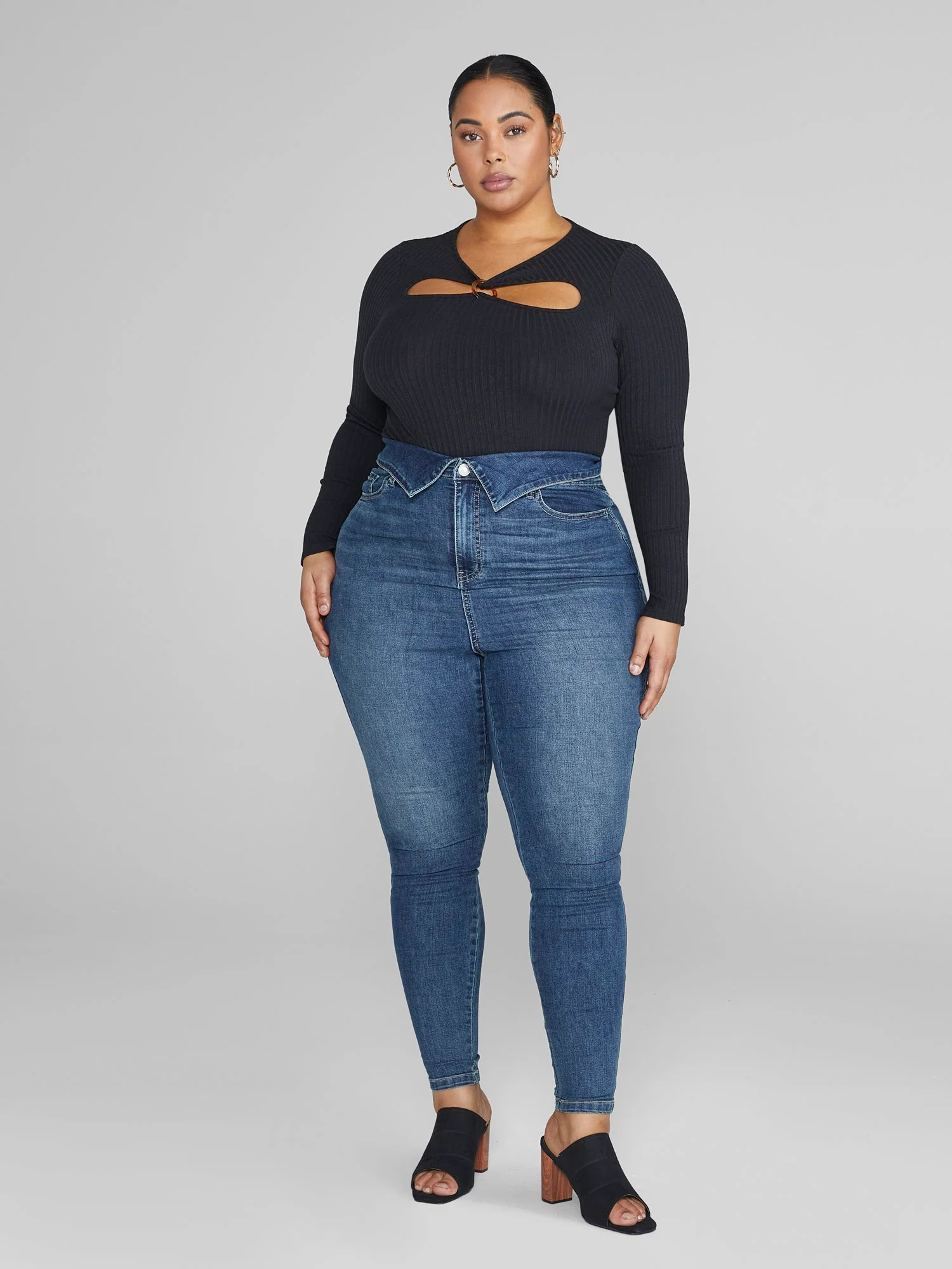 Angie Ribbed Knit Cutout Top - Image 3