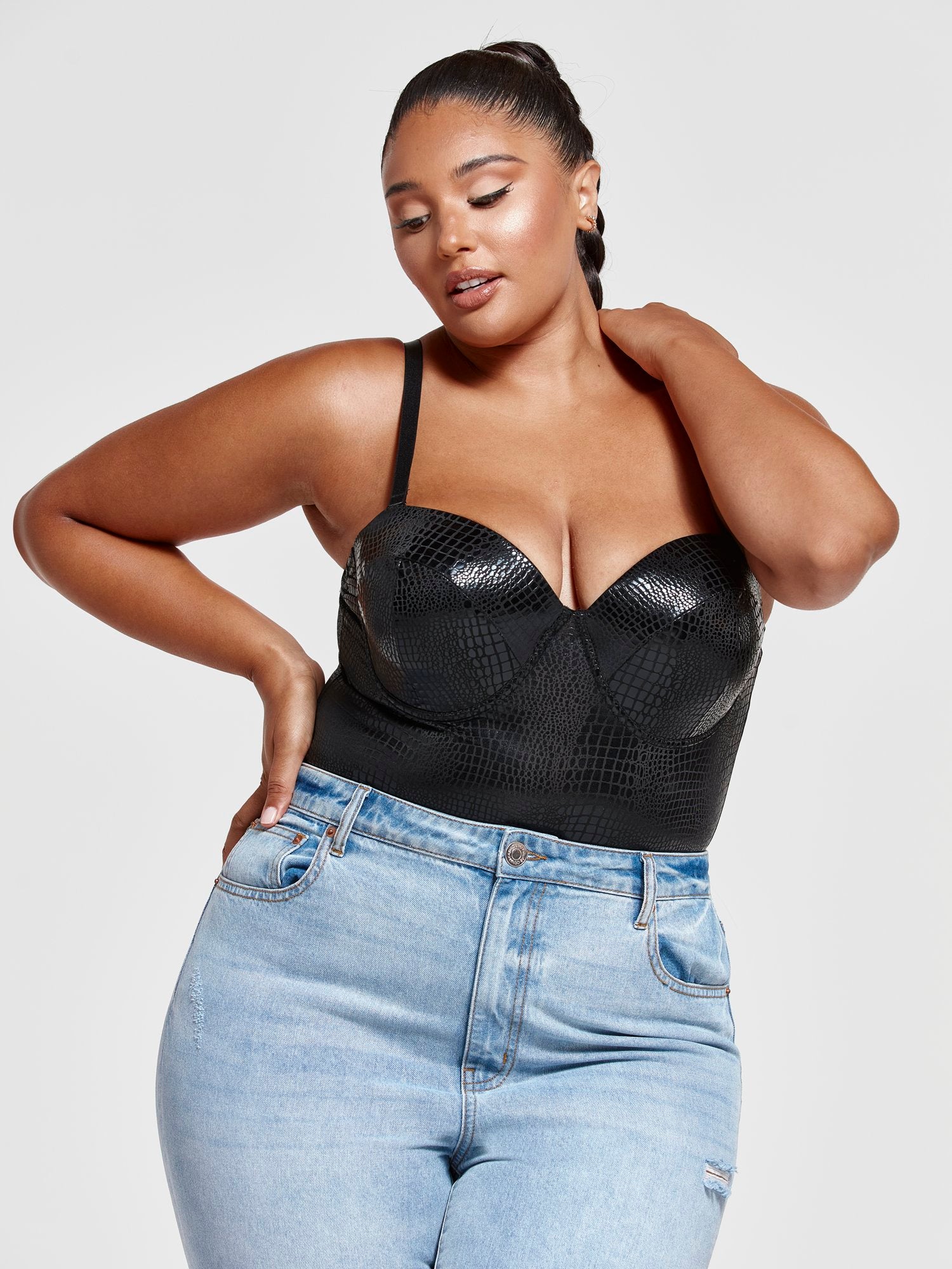 Anika Patent Leather Bodysuit - Image 5