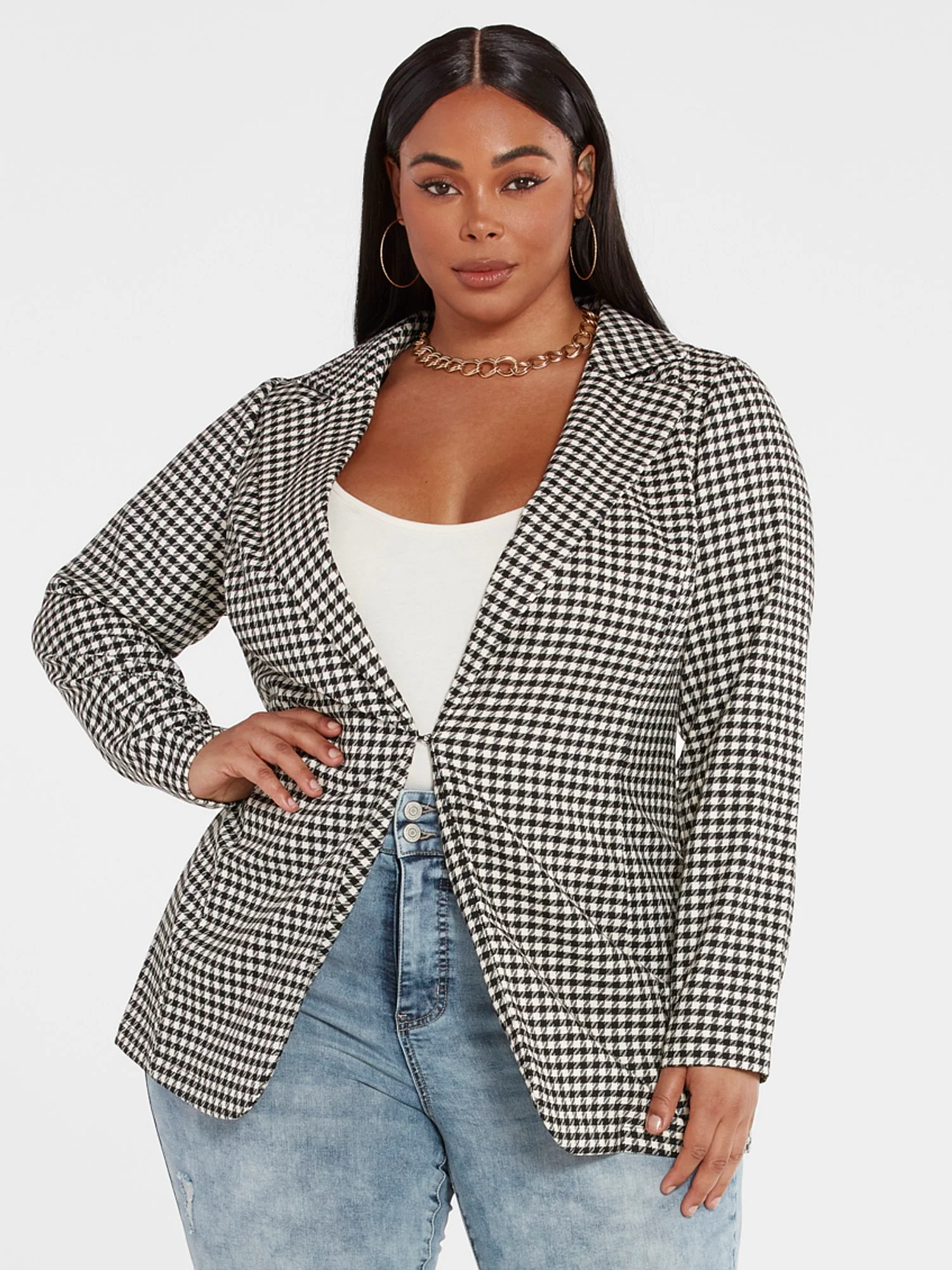 Antoinette Houndstooth Blazer - Image 2