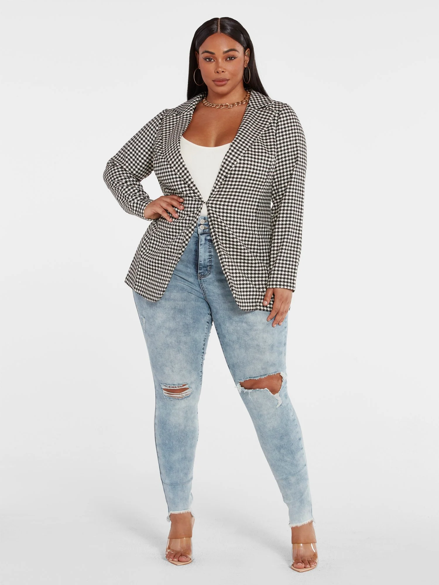 Antoinette Houndstooth Blazer - Image 4