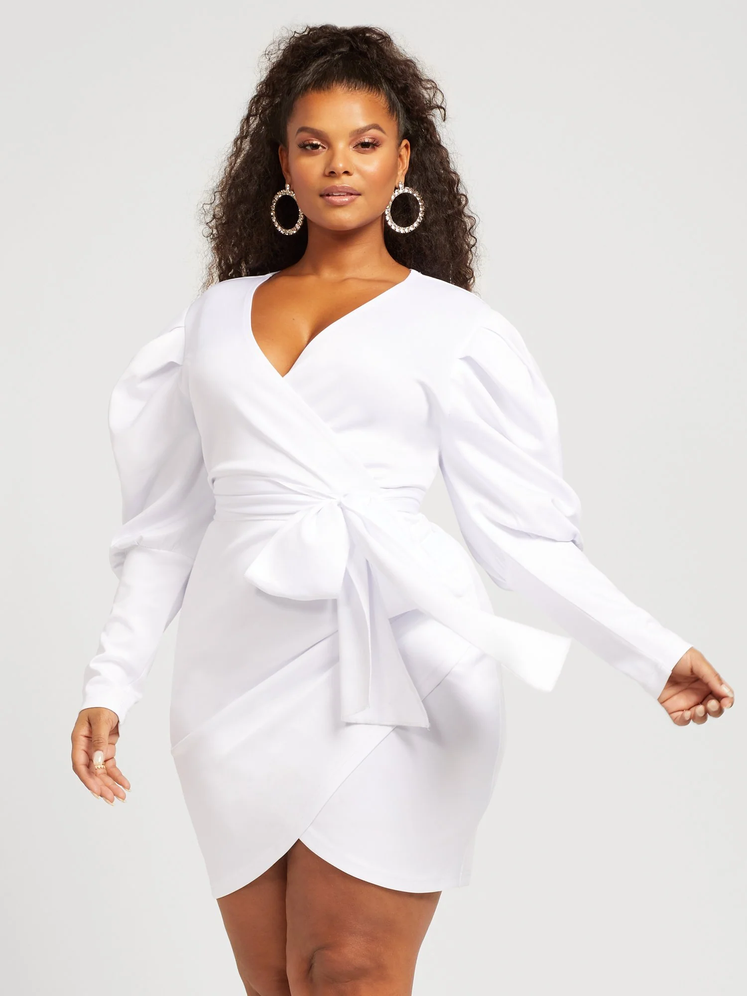 Ariel Puff Sleeve Side-Tie Dress - Image 2