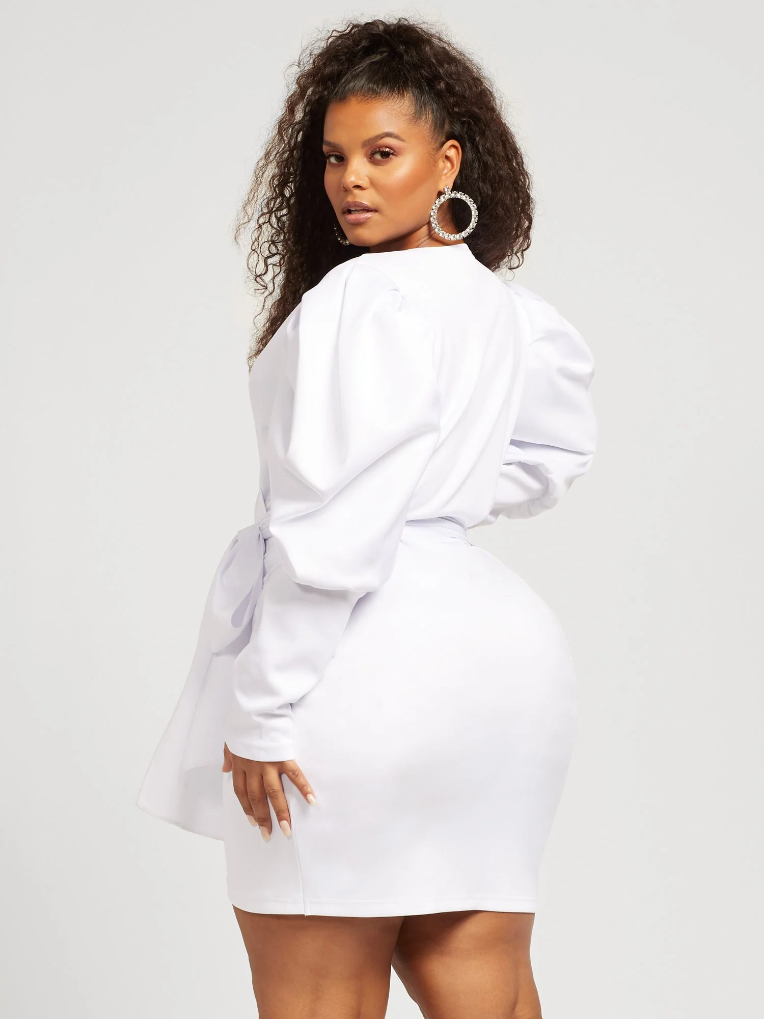 Ariel Puff Sleeve Side-Tie Dress - Image 3