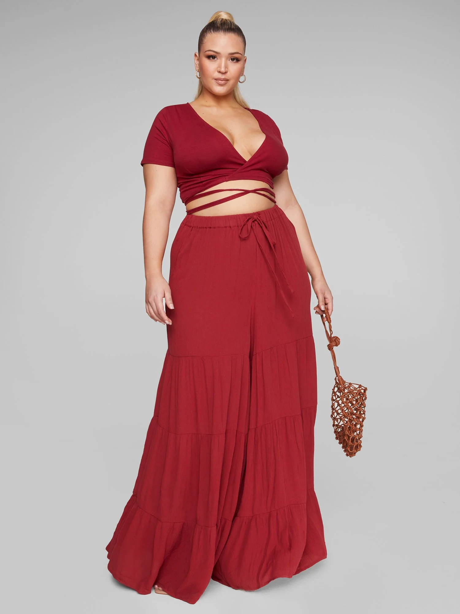 Ariella Tie Waist Tiered Pants - Image 3