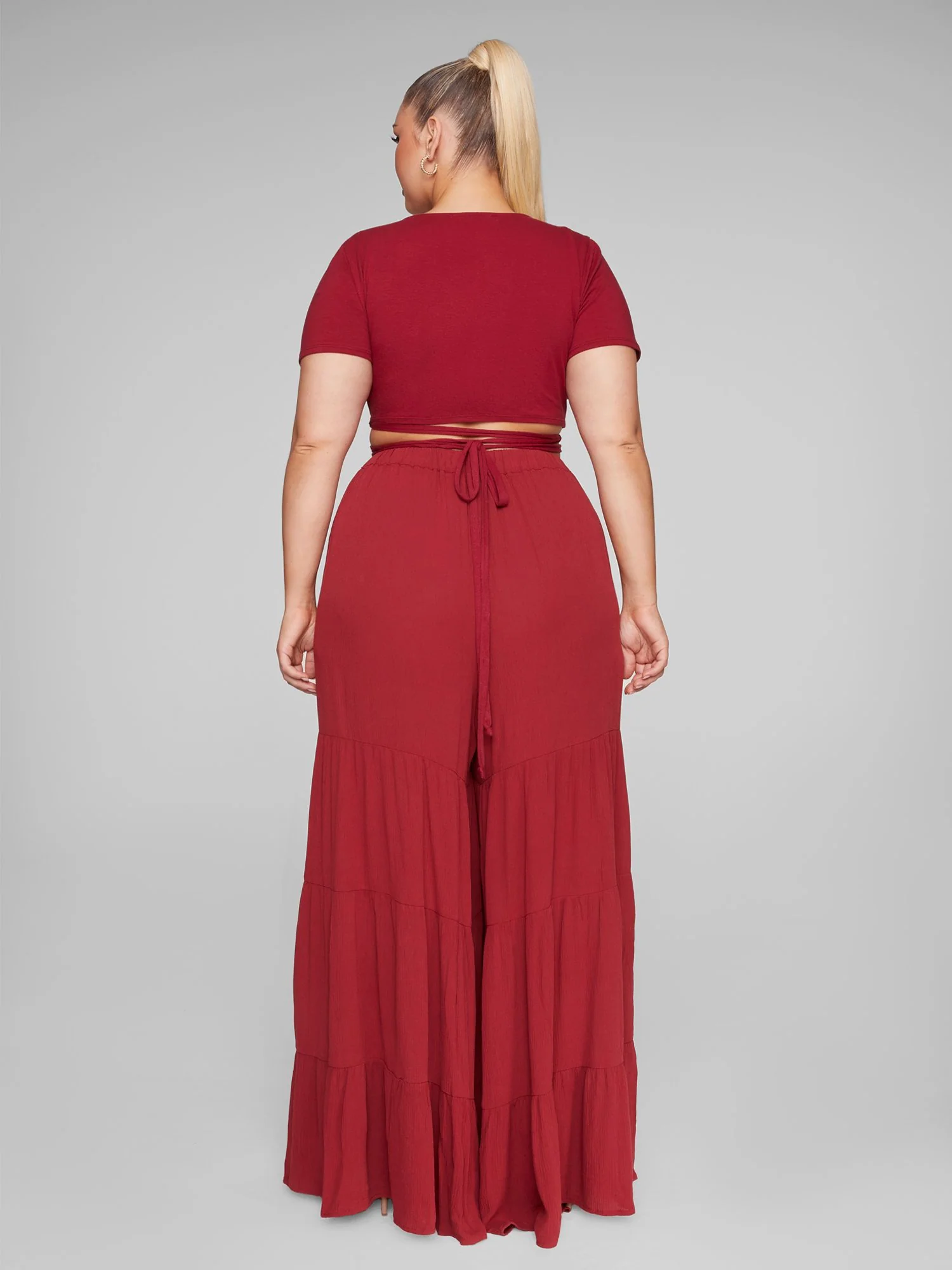 Ariella Tie Waist Tiered Pants - Image 4