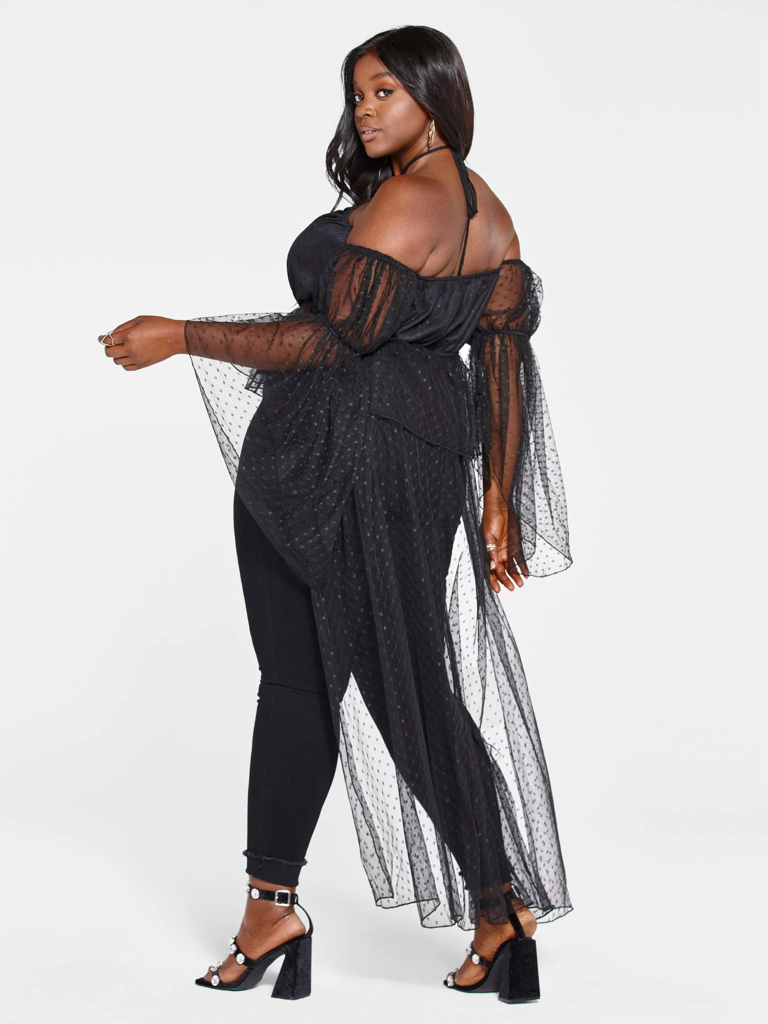 Arielle Off-The-Shoulder Swiss Dot Blouse - Image 3