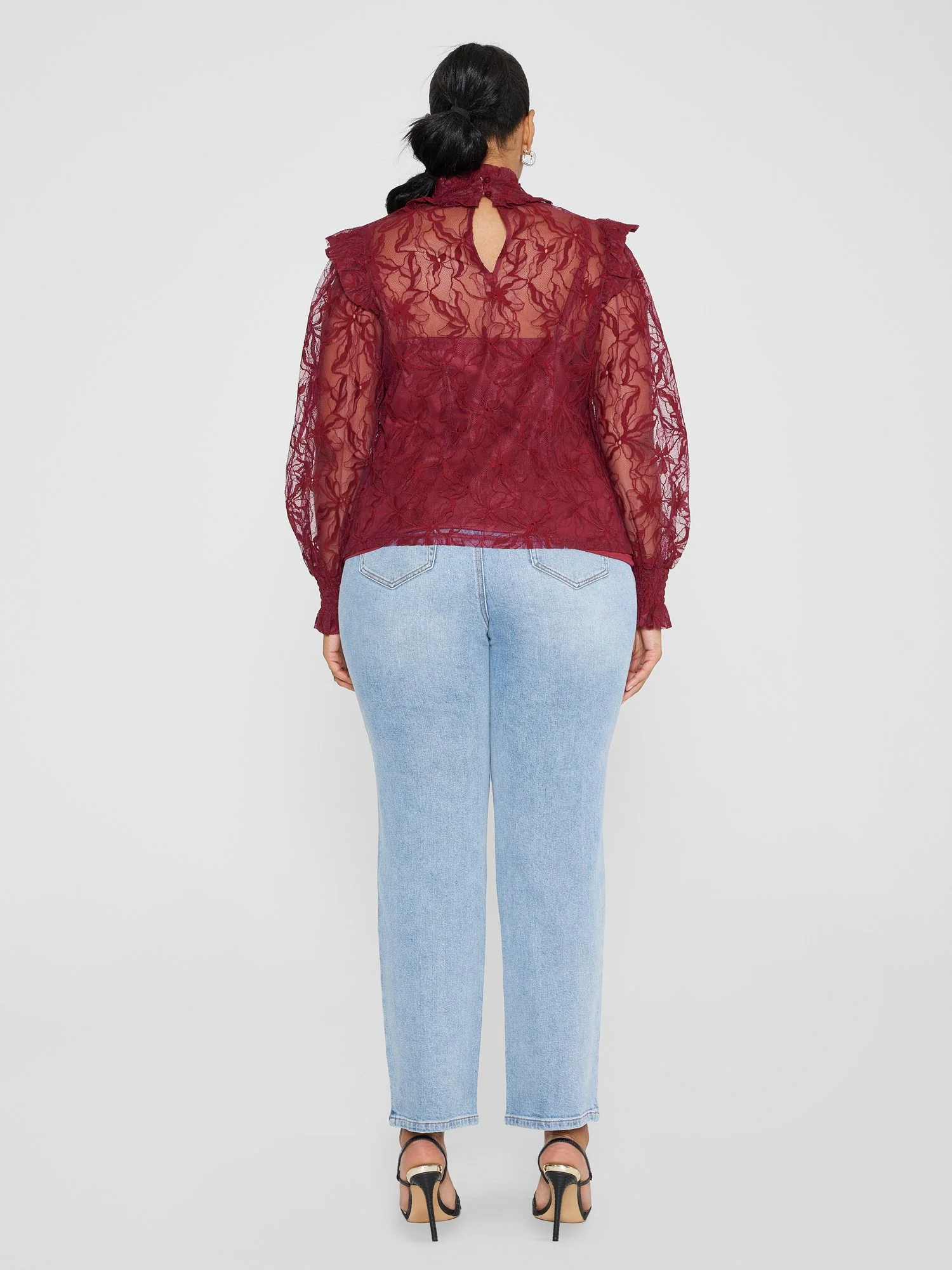 Ashlea High Neck Lace Blouse - Image 4