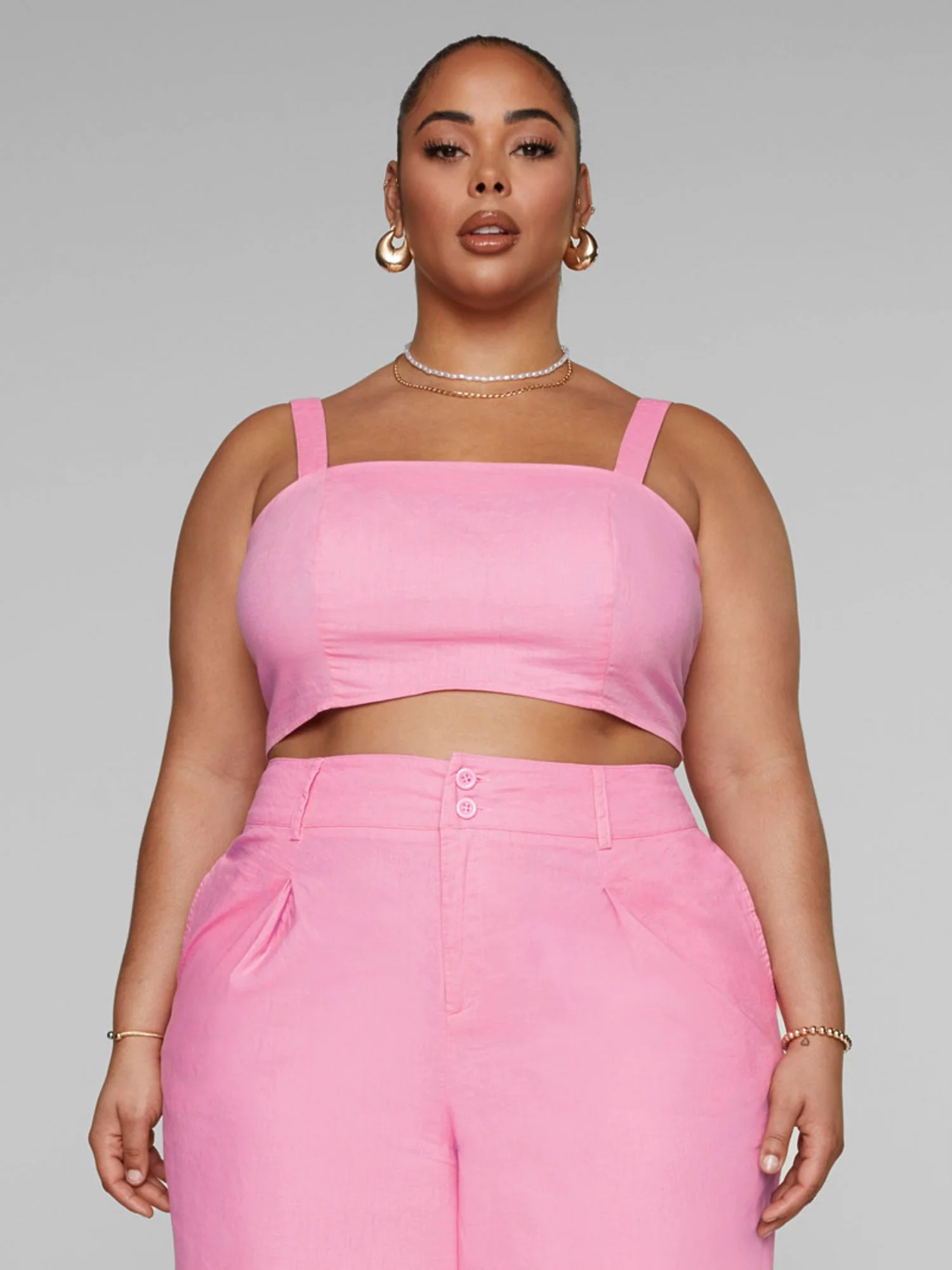 Ashlee Linen Crop Tank - Gabi Fresh x FTF