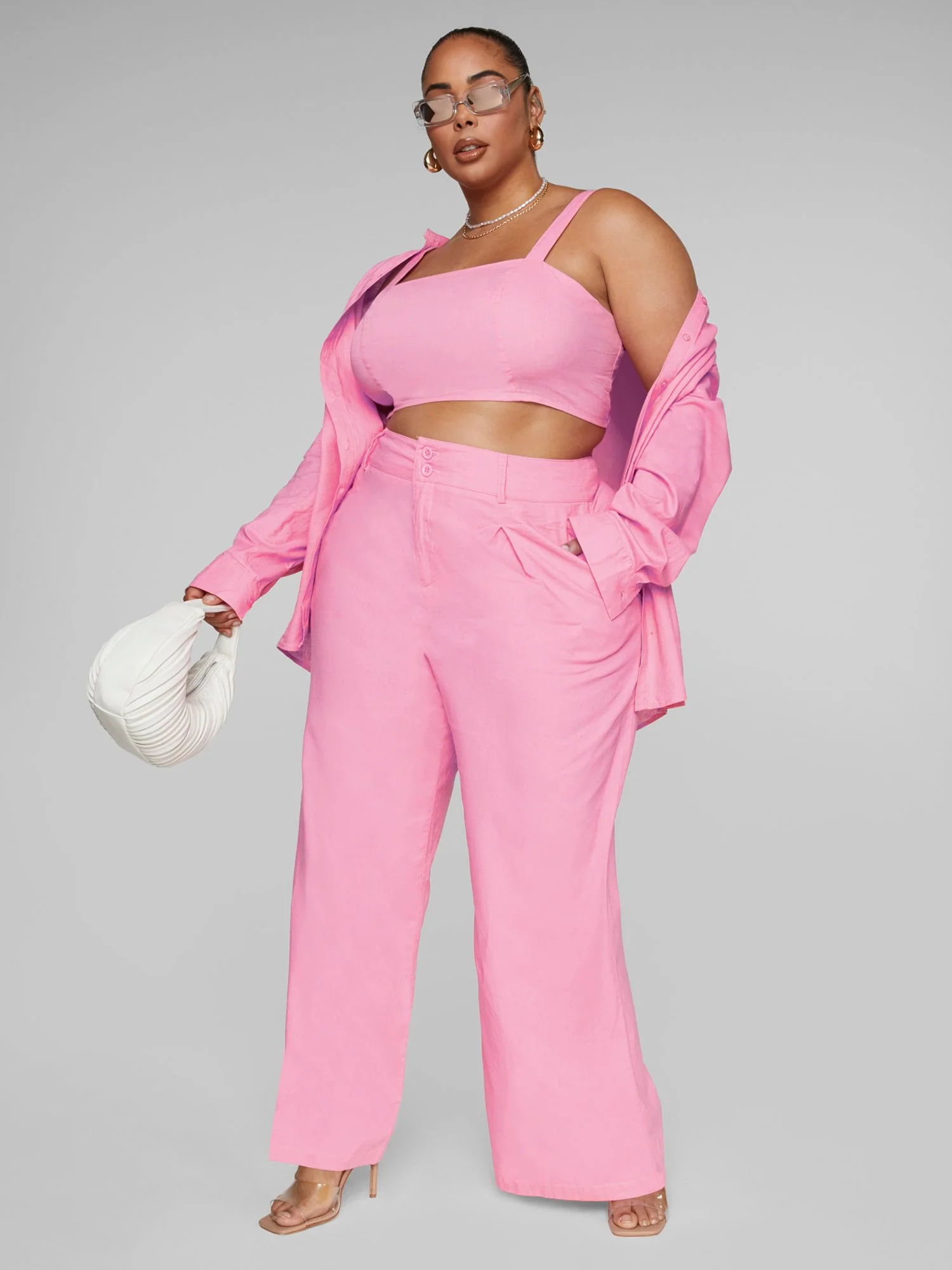 Ashlee Linen Crop Tank - Gabi Fresh x FTF - Image 3
