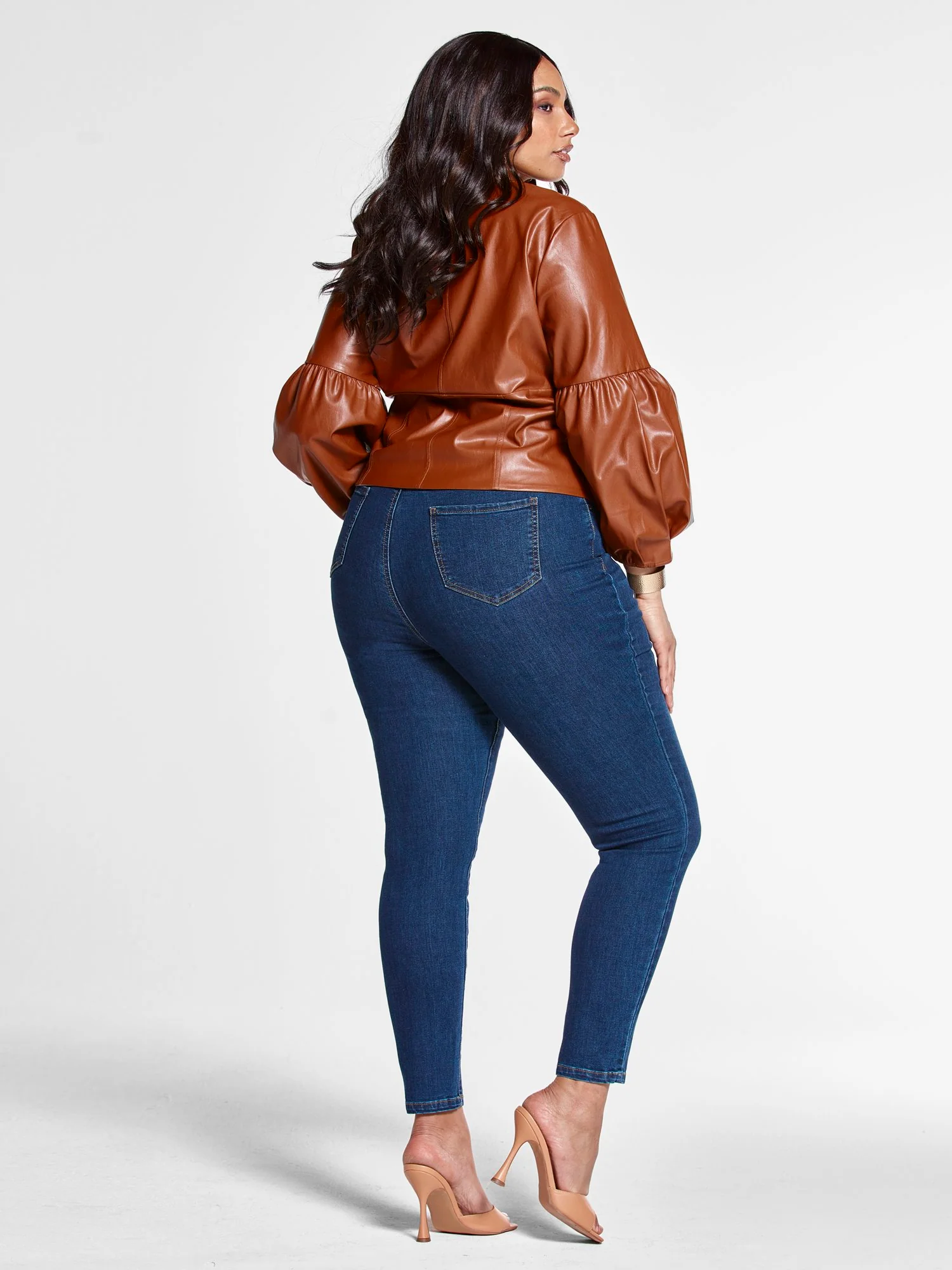 Ashley Tie Front Faux Leather Top - Image 11