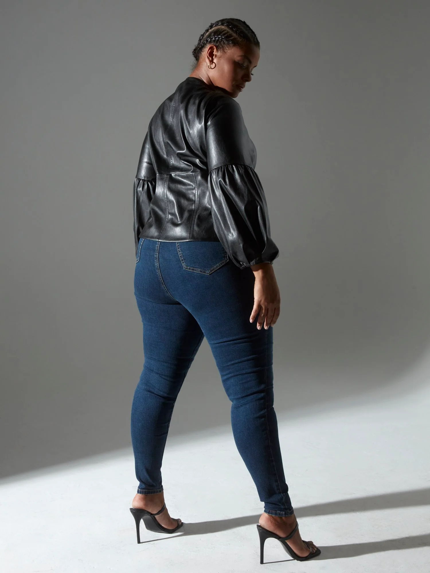 Ashley Tie Front Faux Leather Top - Image 3