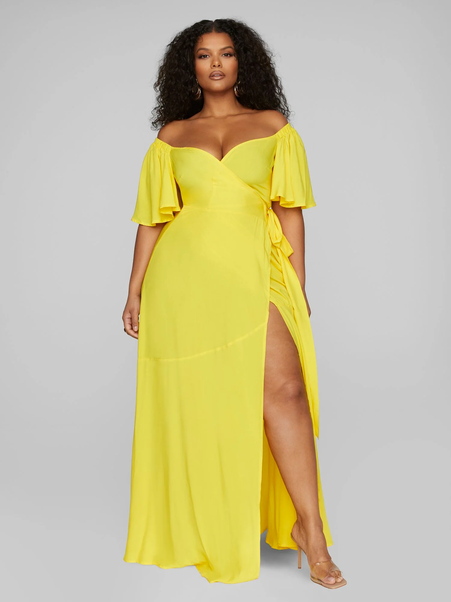 Athena Off The Shoulder Wrap Maxi Dress - Image 2