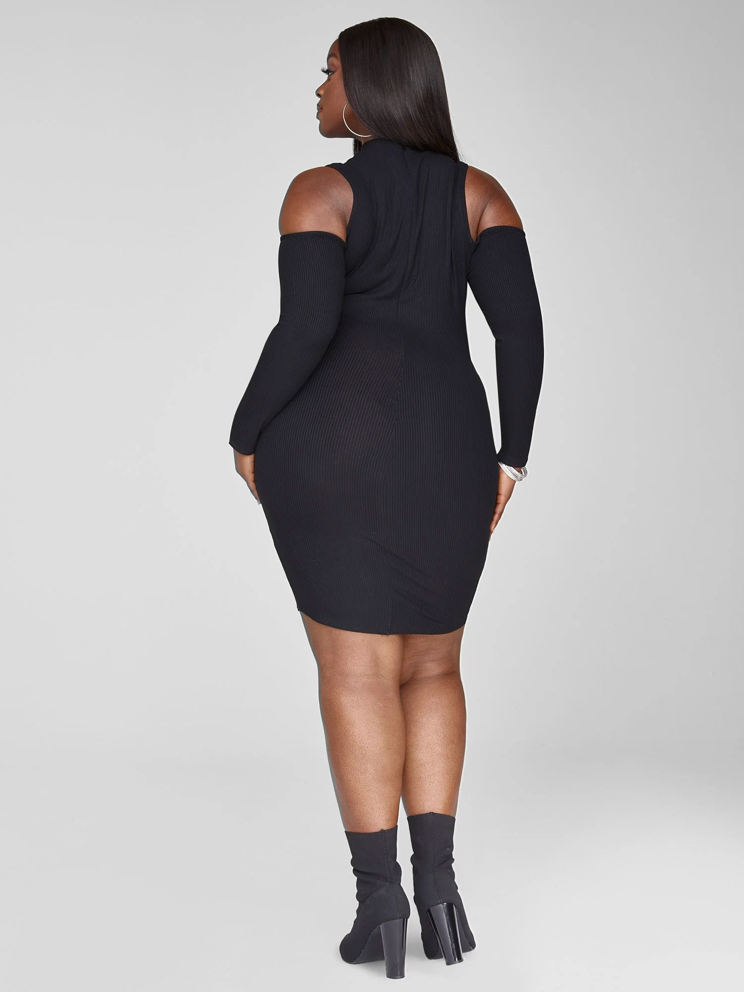 Audrey Cold Shoulder Bodycon Dress - Image 4