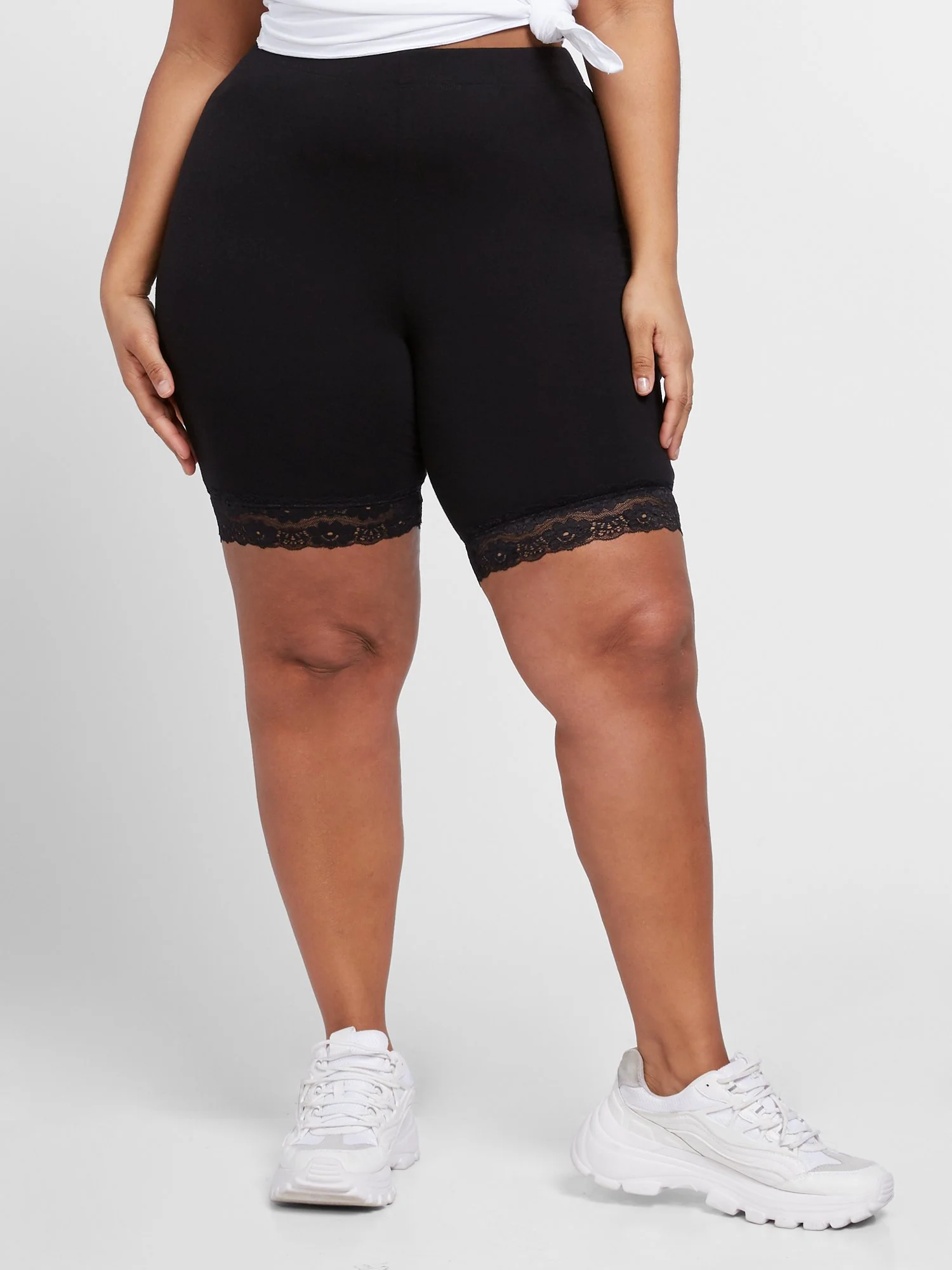 Audrey Lace Trim Bike Shorts - Image 2