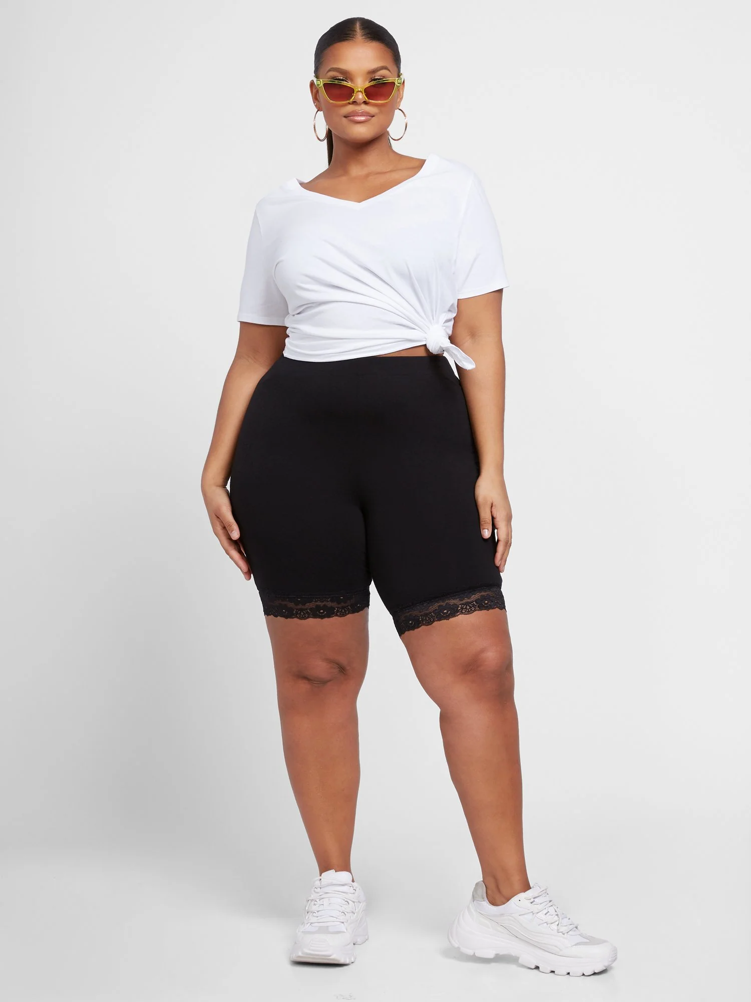 Audrey Lace Trim Bike Shorts - Image 4