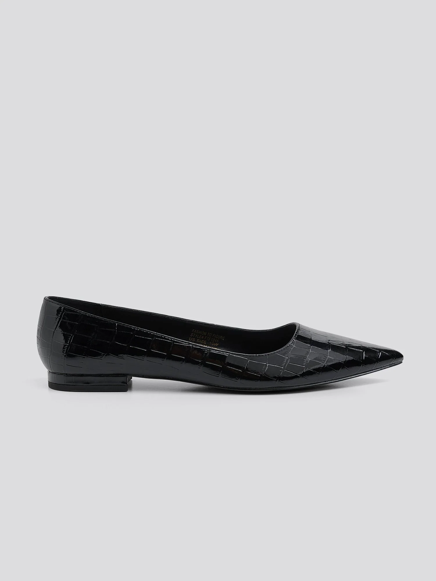 Bailey Wide Width Patent Leather Croc Flats - Image 2