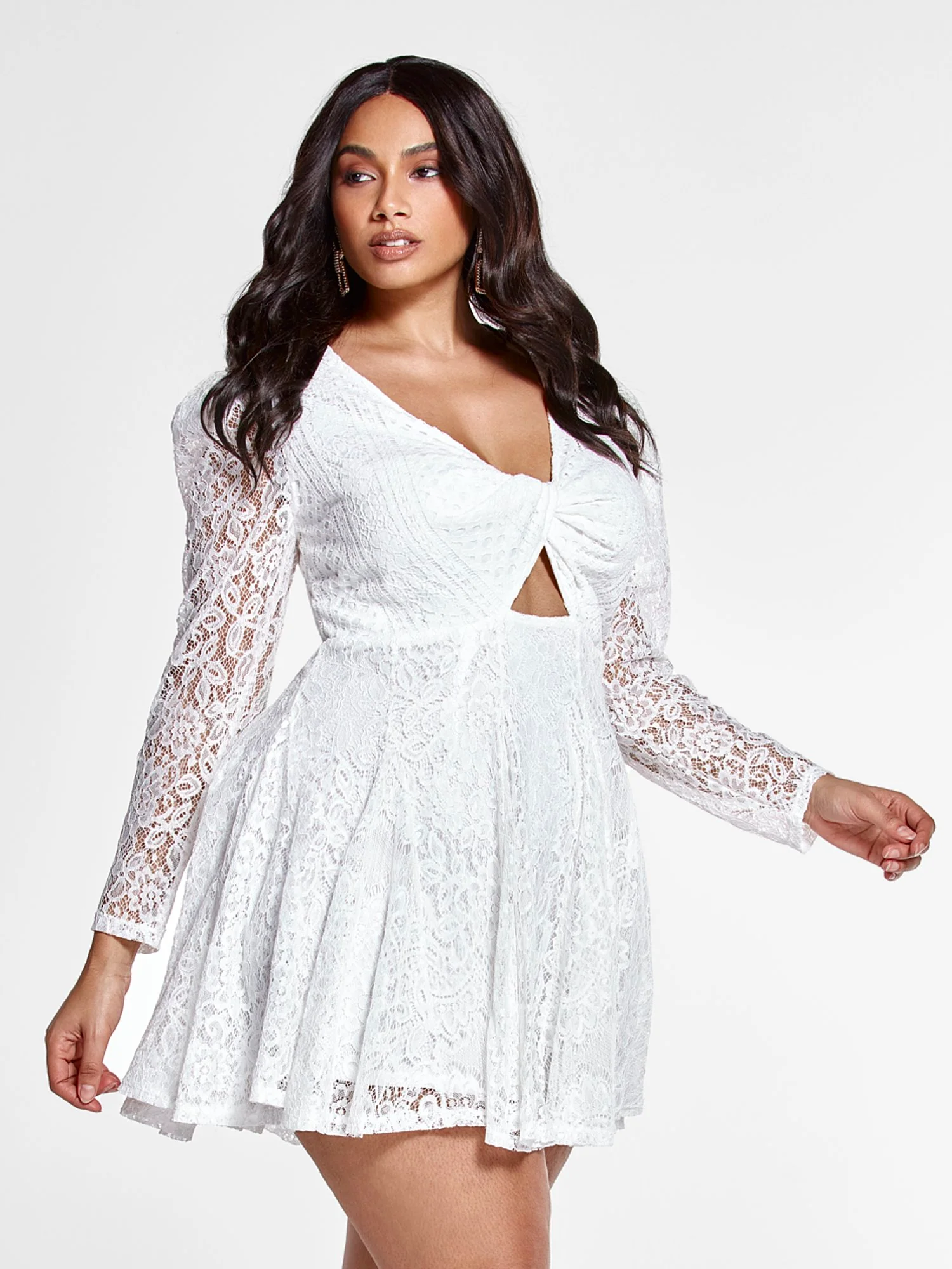 Bethany Twist Front Lace Dress - Image 2