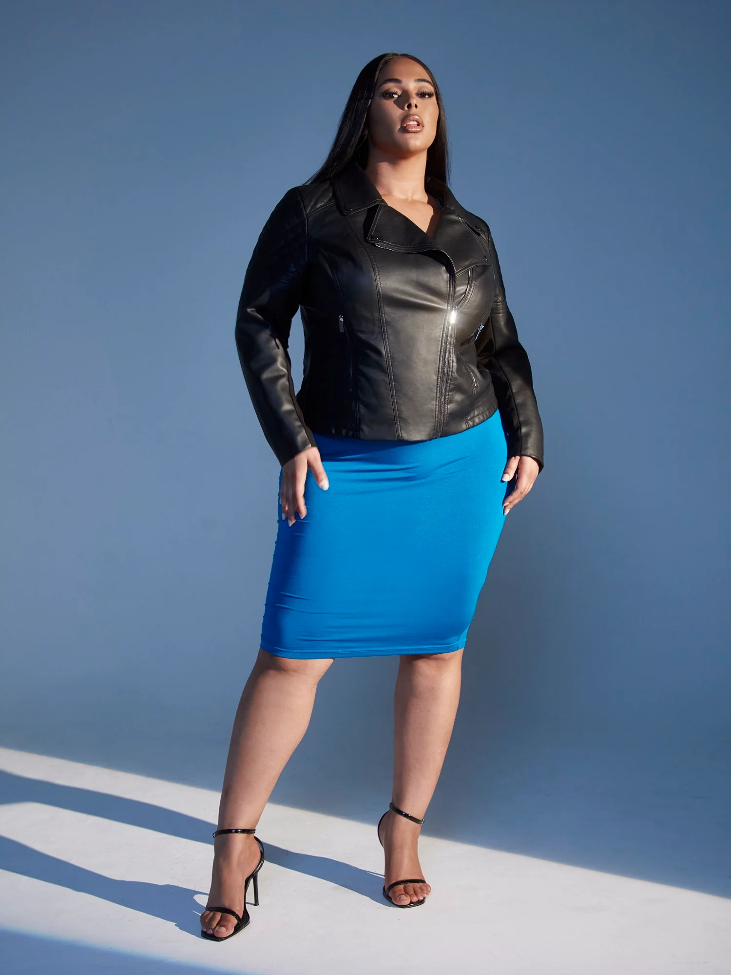 Bianca Faux Leather Moto Jacket - Image 5