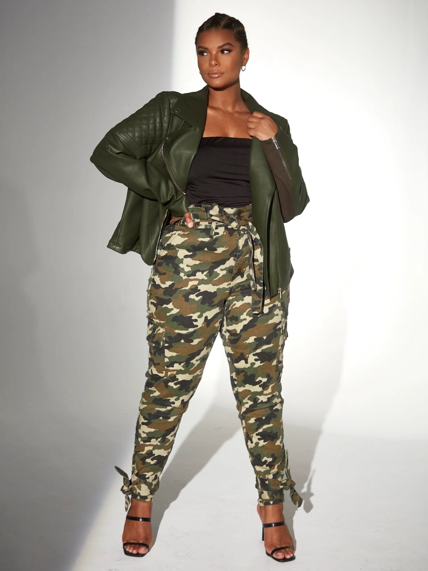 Bianca Faux Leather Moto Jacket - Image 4