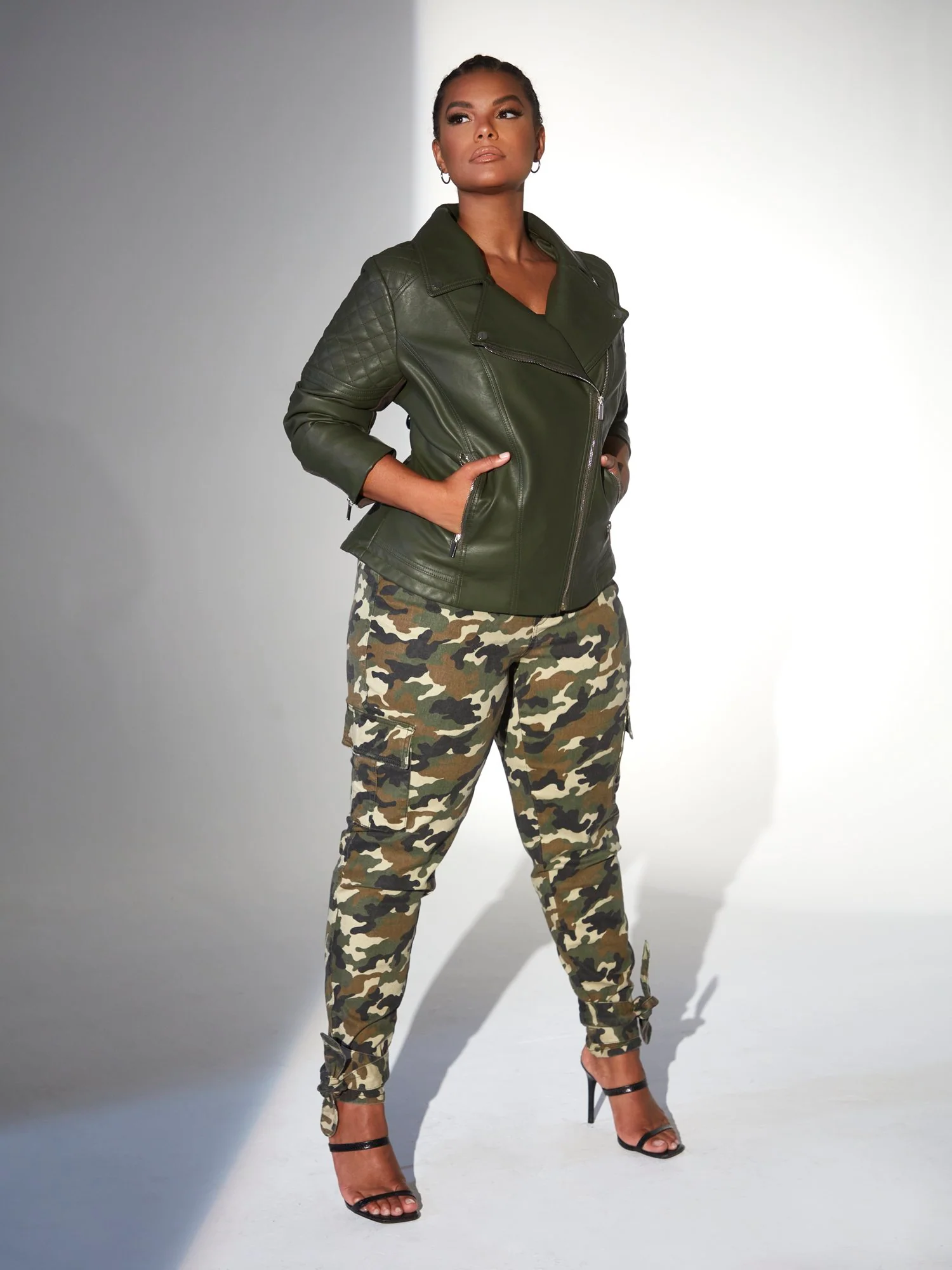 Bianca Faux Leather Moto Jacket - Image 5