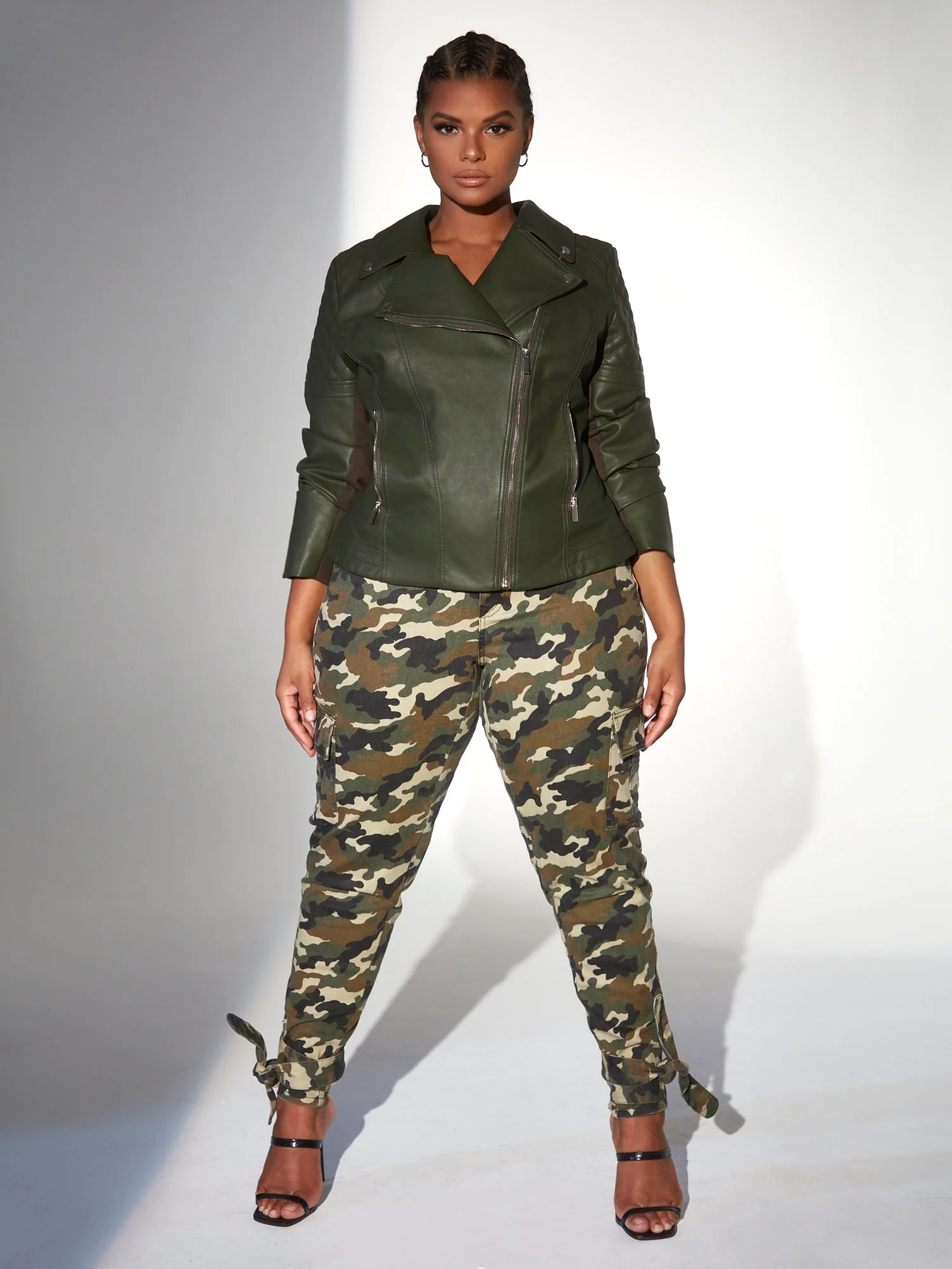 Bianca Faux Leather Moto Jacket - Image 6