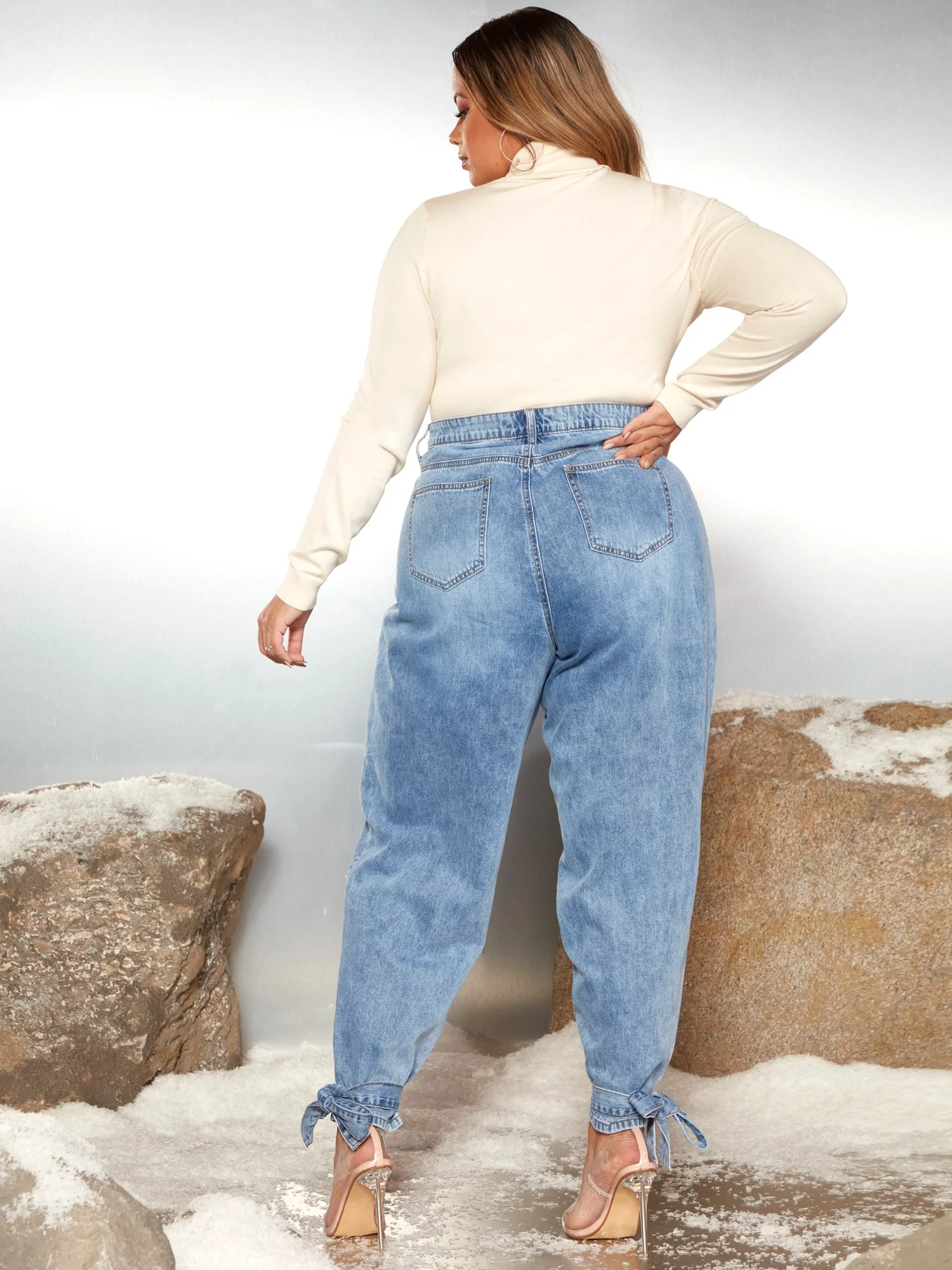 Bonnie Tapered Boyfriend Jeans with Ankle Ties - Garnerstyle x FTF - Image 6