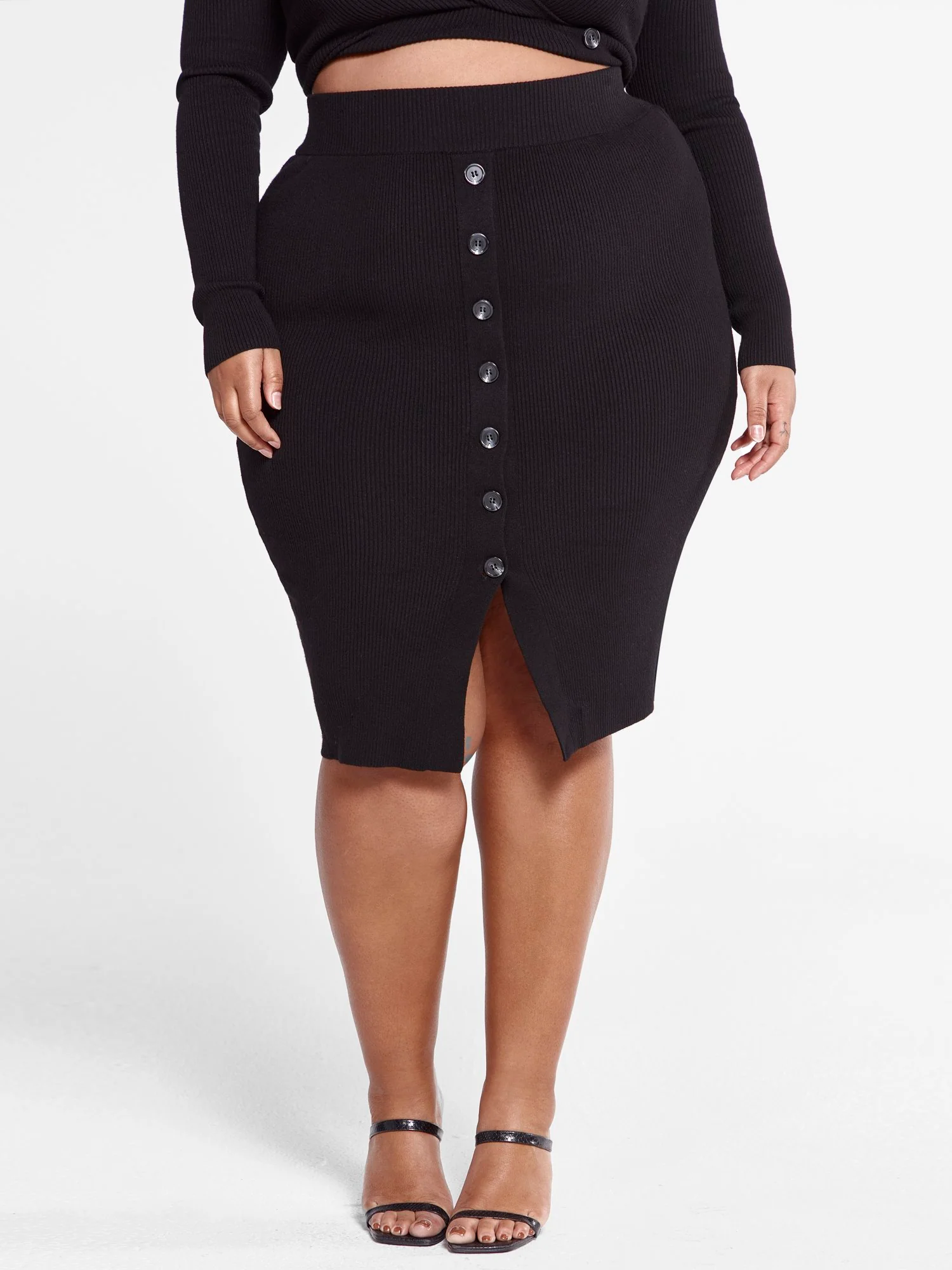 Bree Ribbed-Knit Sweater Skirt - Image 2