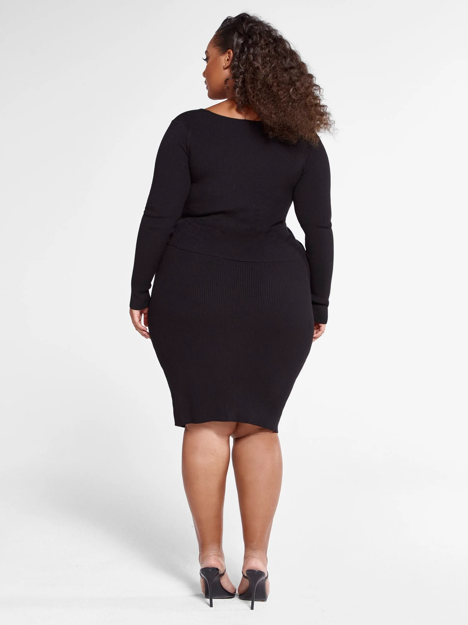Bree Ribbed-Knit Sweater Skirt - Image 5