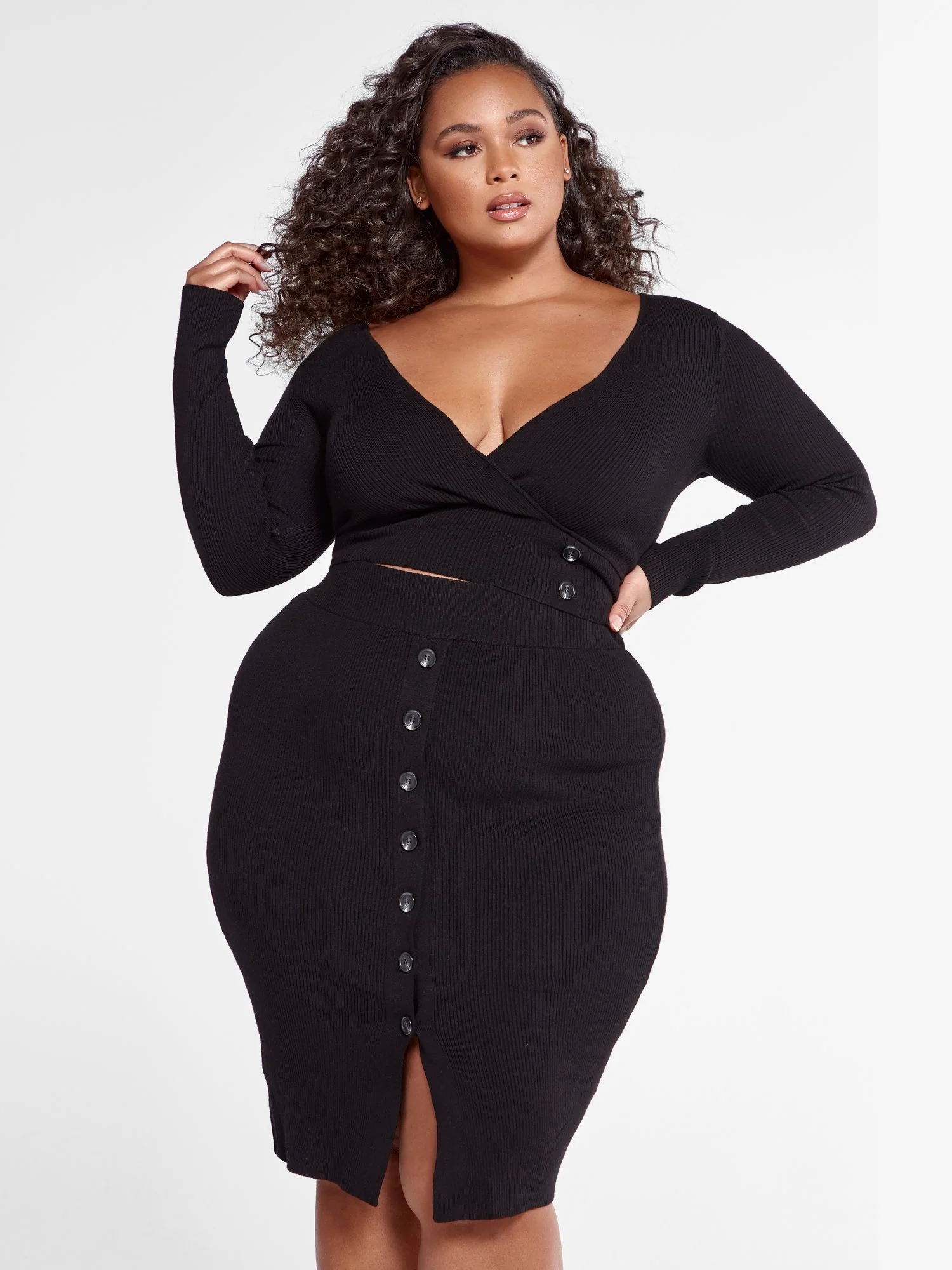 Bree Ribbed-Knit Sweater Skirt - Image 6