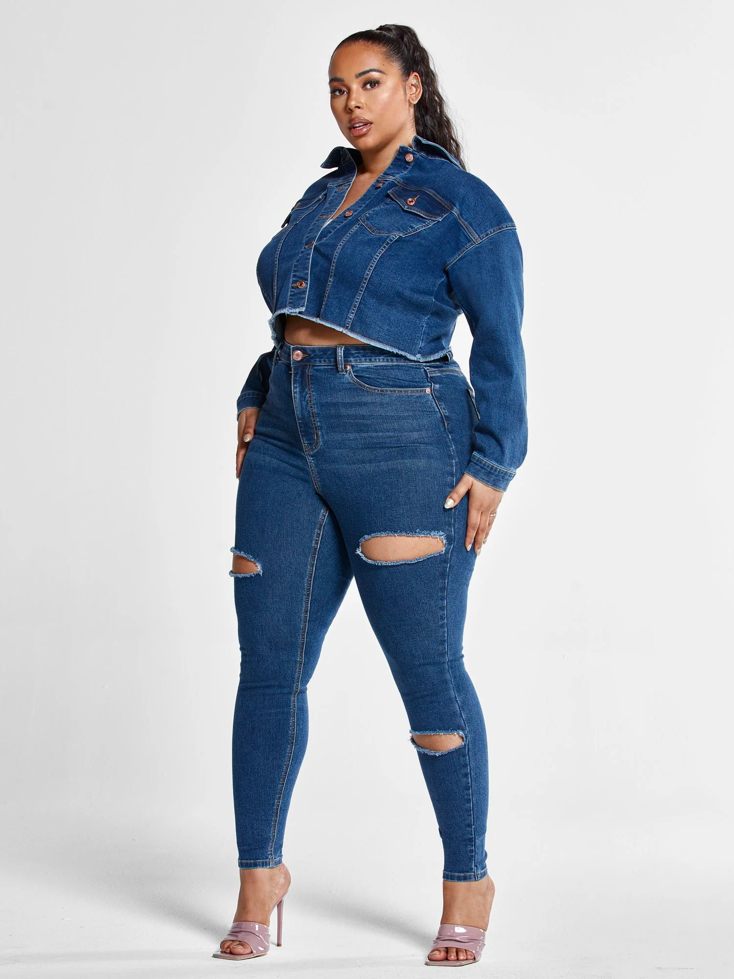 Bria High Rise Sliced Skinny Jeans - Tall Inseam - Image 5