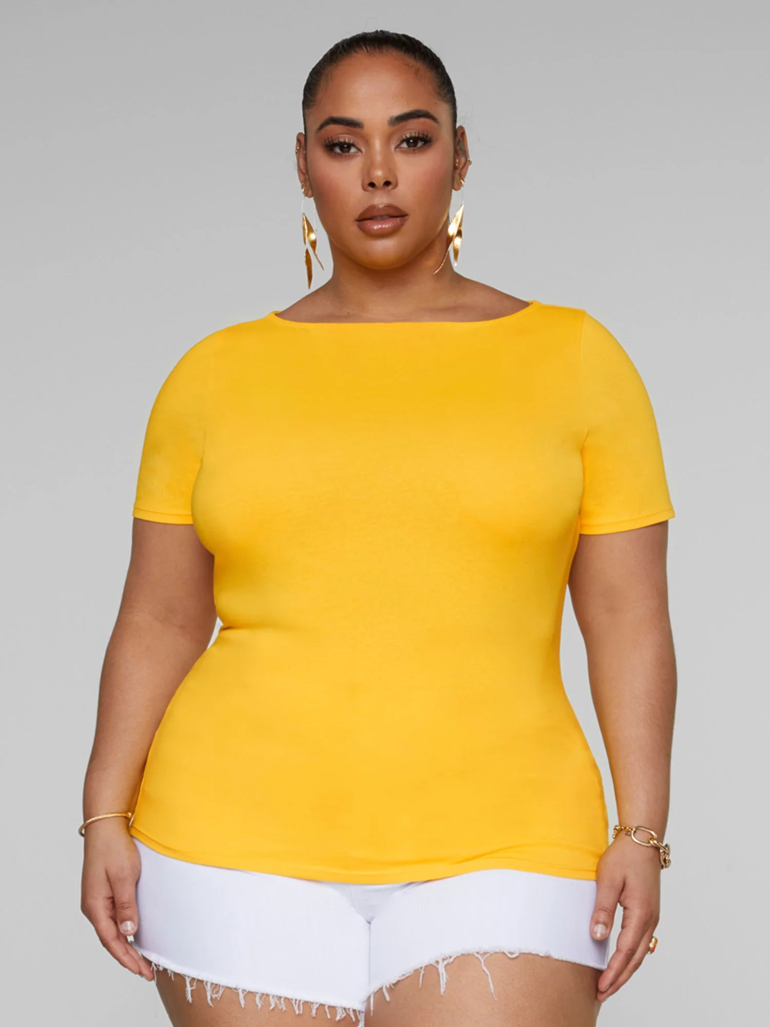 Brielle Bateau Neck Knit Tee - Image 12