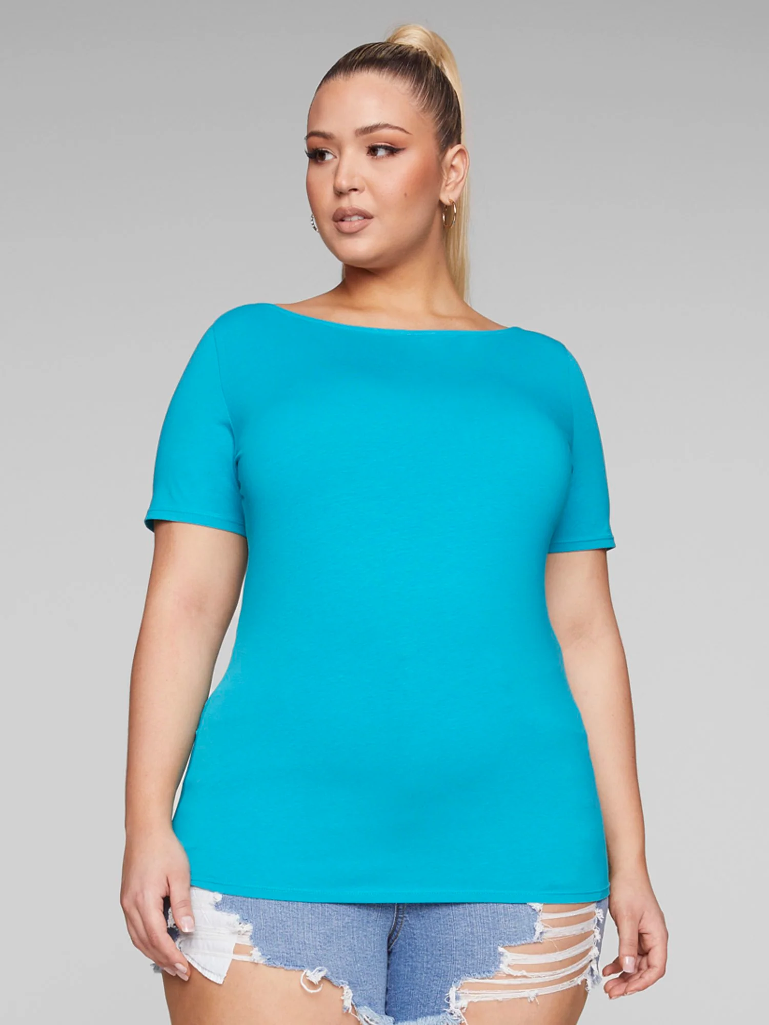 Brielle Bateau Neck Knit Tee - Image 15