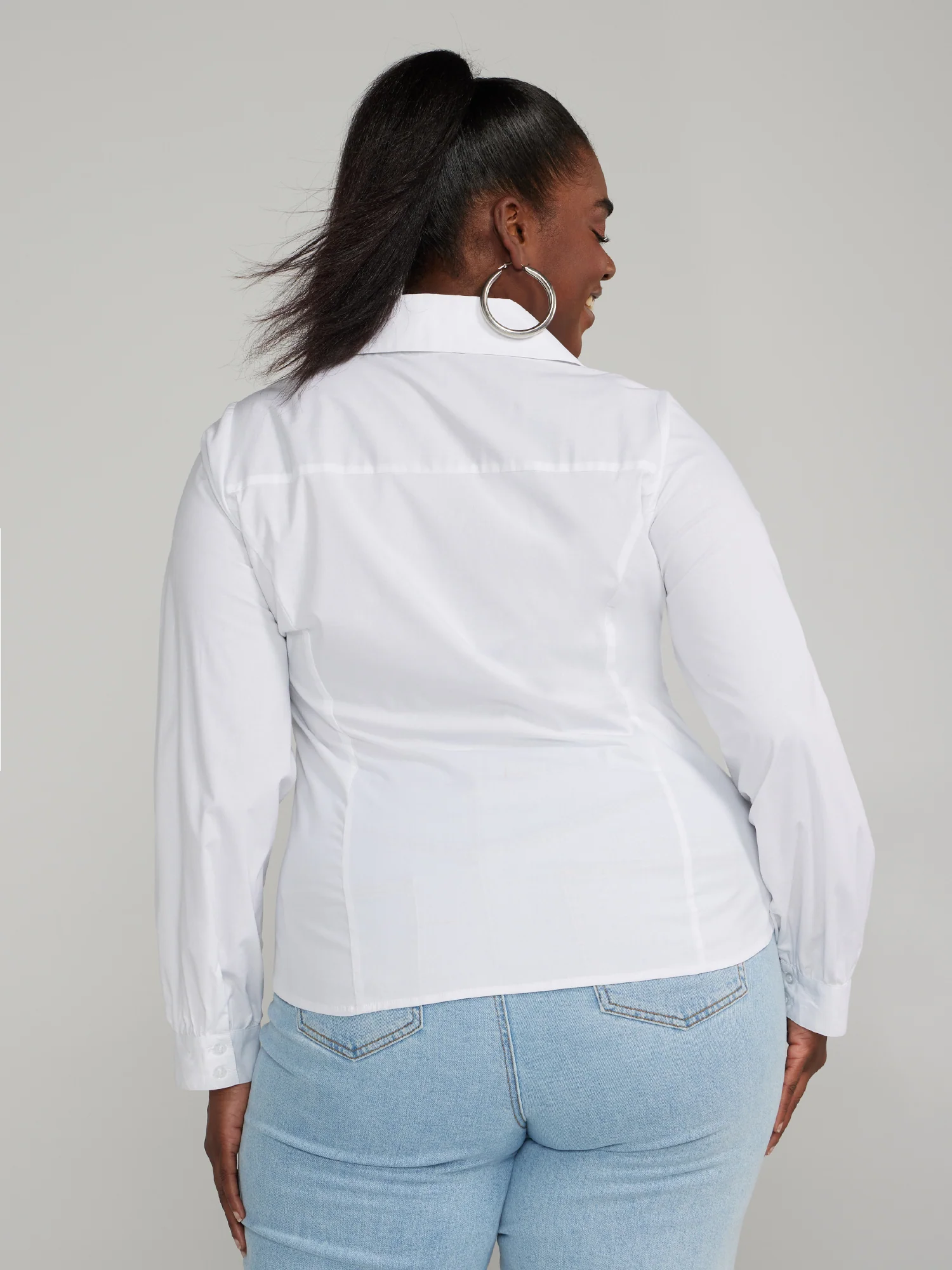 Button-Down Ruched Shirt - Image 12