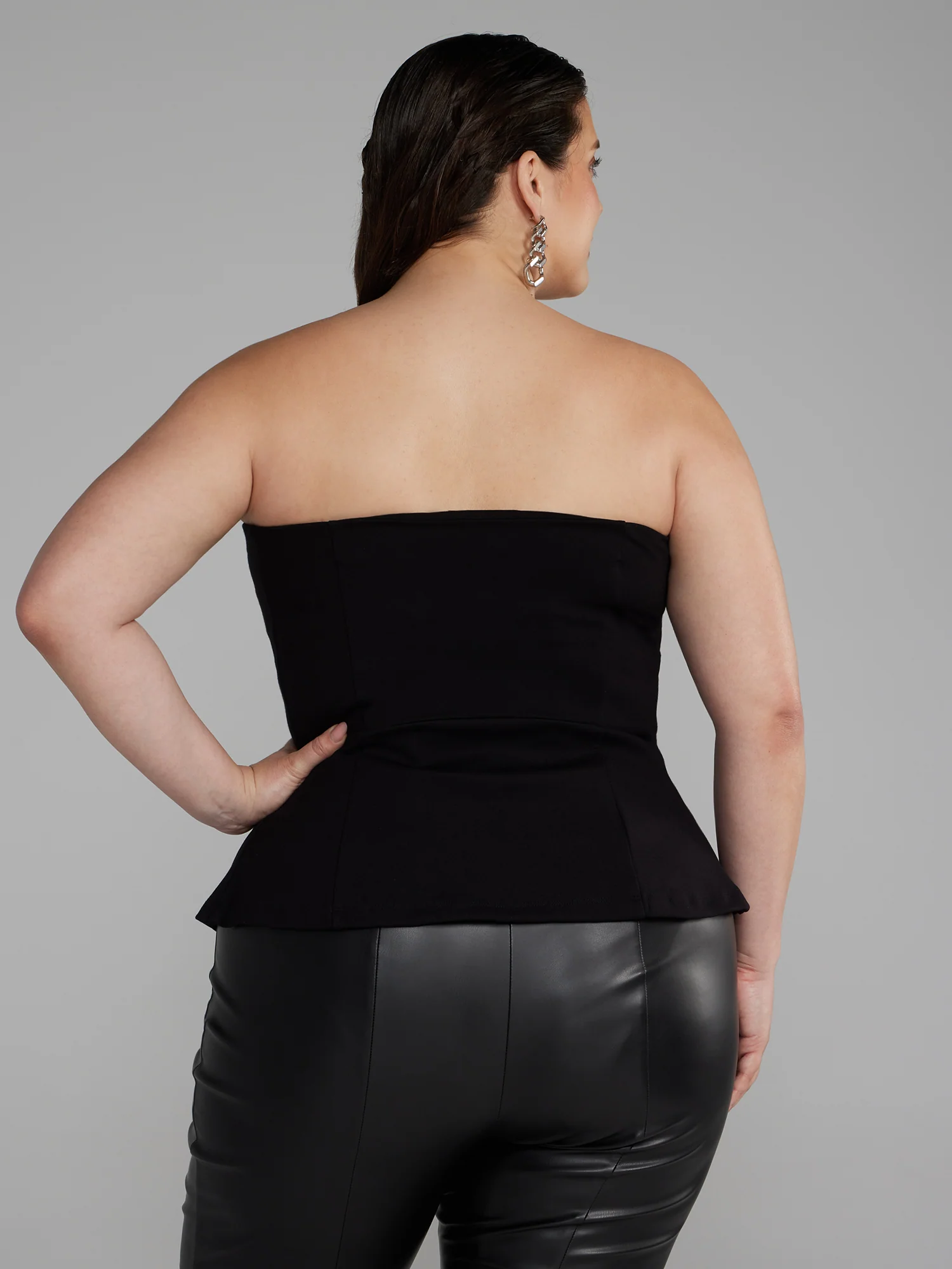 Strapless Peplum Top - Image 3