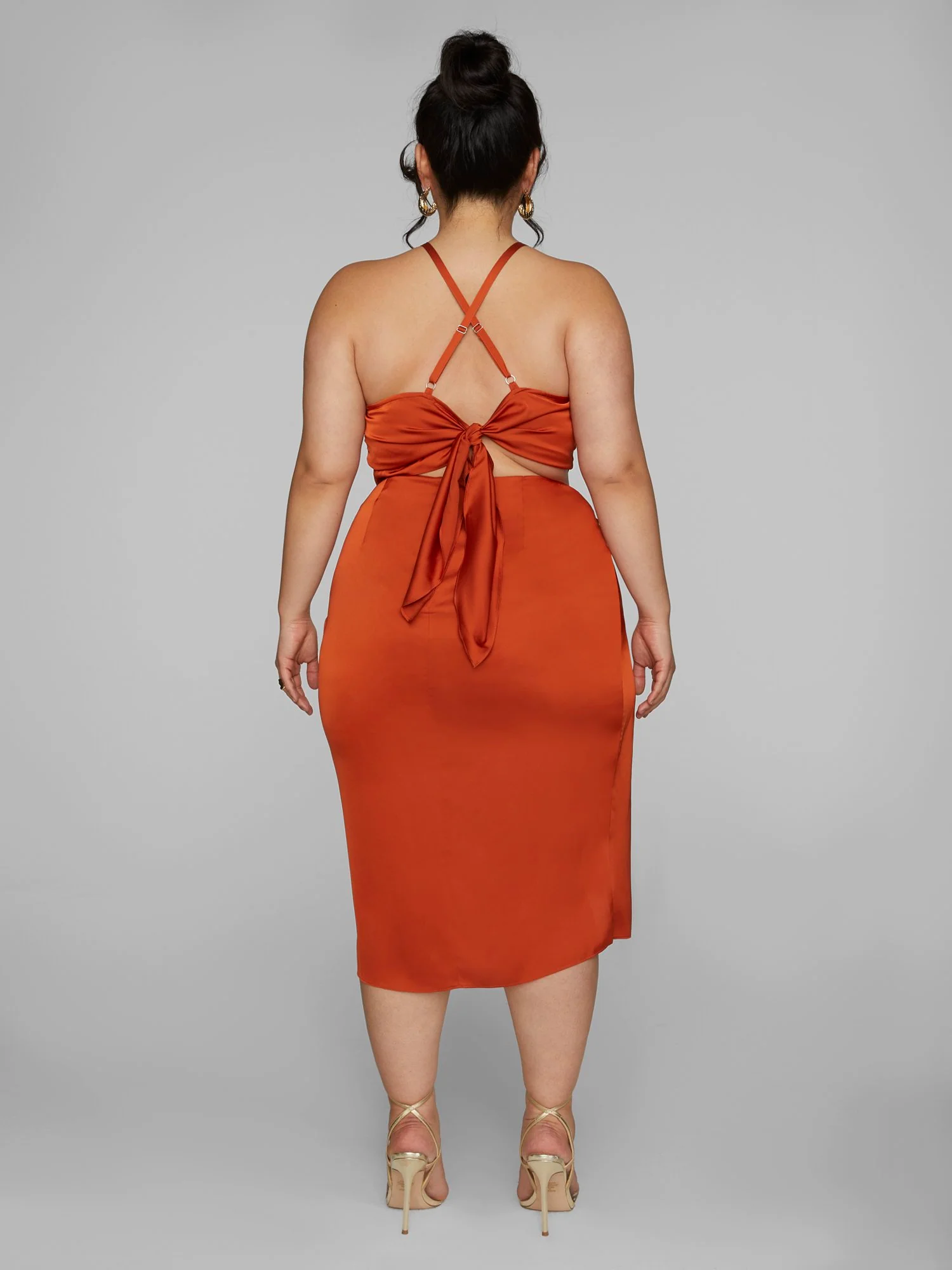 Calista Tie Back Satin Top - Image 4