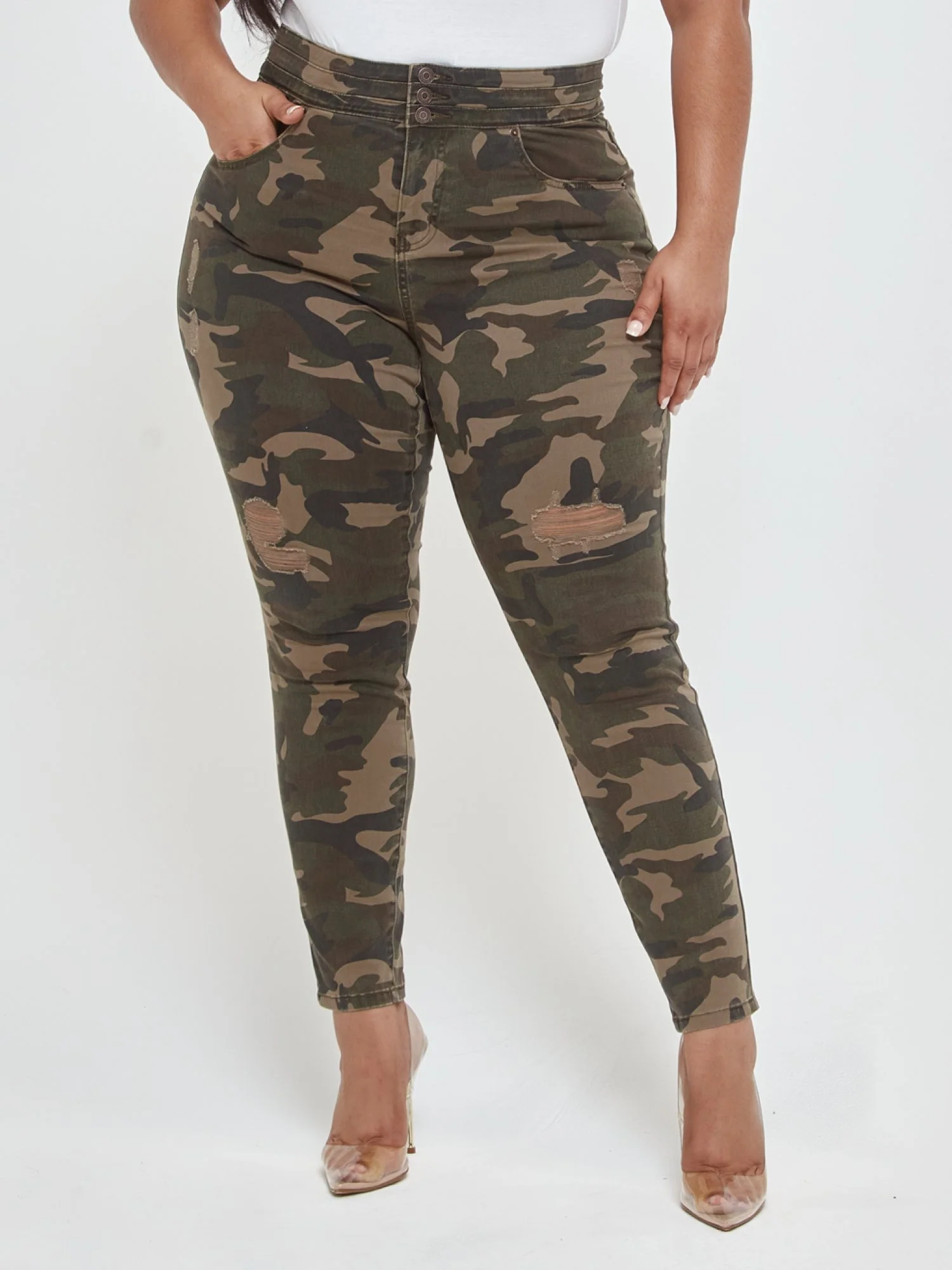 Camo Triple Stack High-Waist Jeans - Image 2
