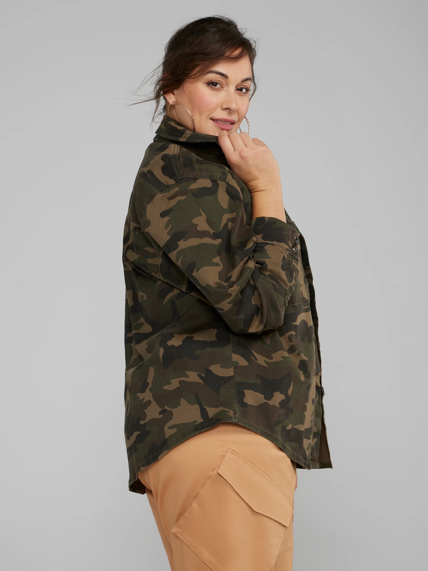 Camouflage Denim Shacket - Image 2