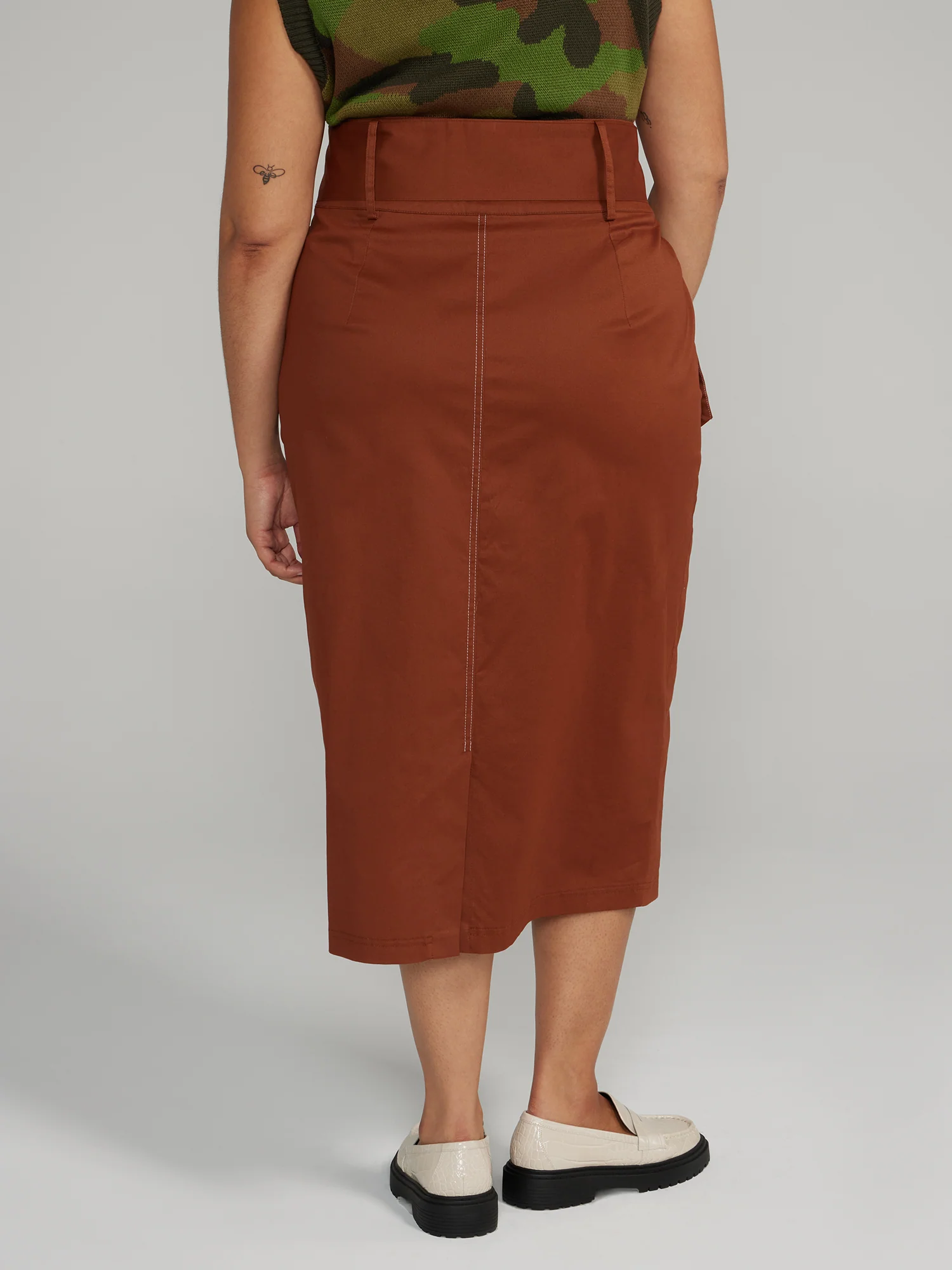 Belted Cargo Midi Skirt - Image 3