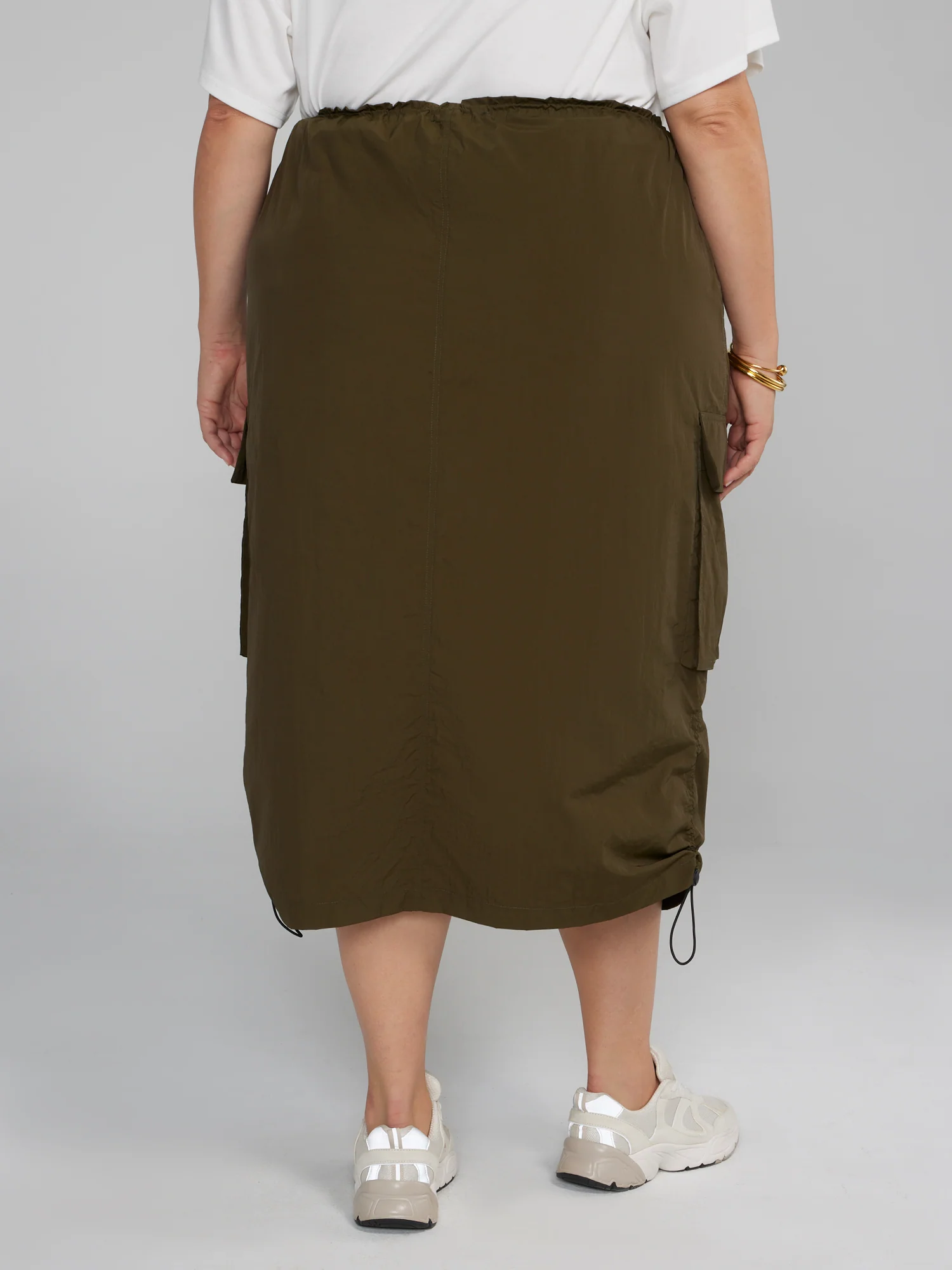 Cargo Drawstring Midi Skirt - Image 3