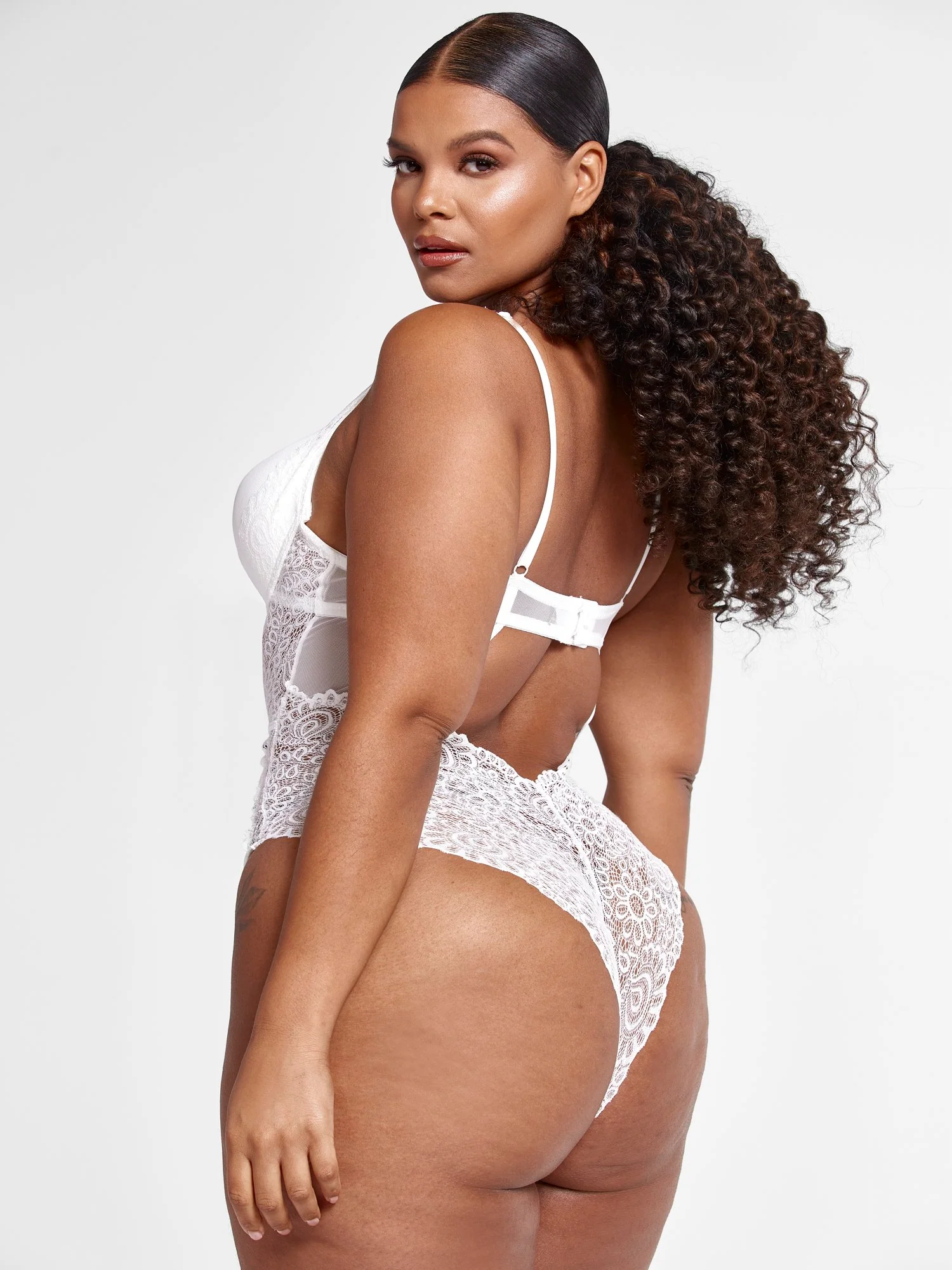 Carla Lace and Mesh Bodysuit - Image 8