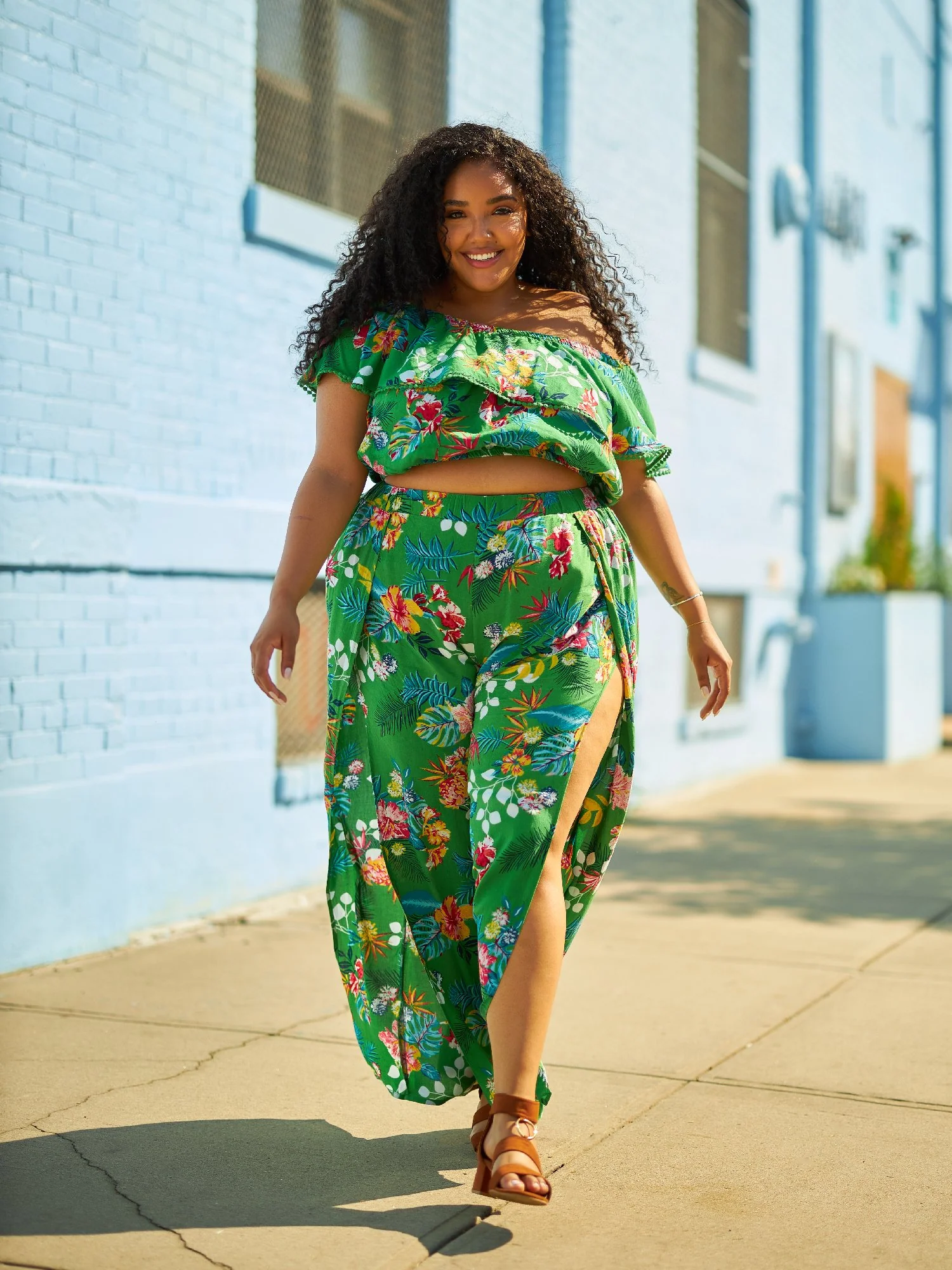 Carmen Off The Shoulder Tropical Print Blouse - Image 6